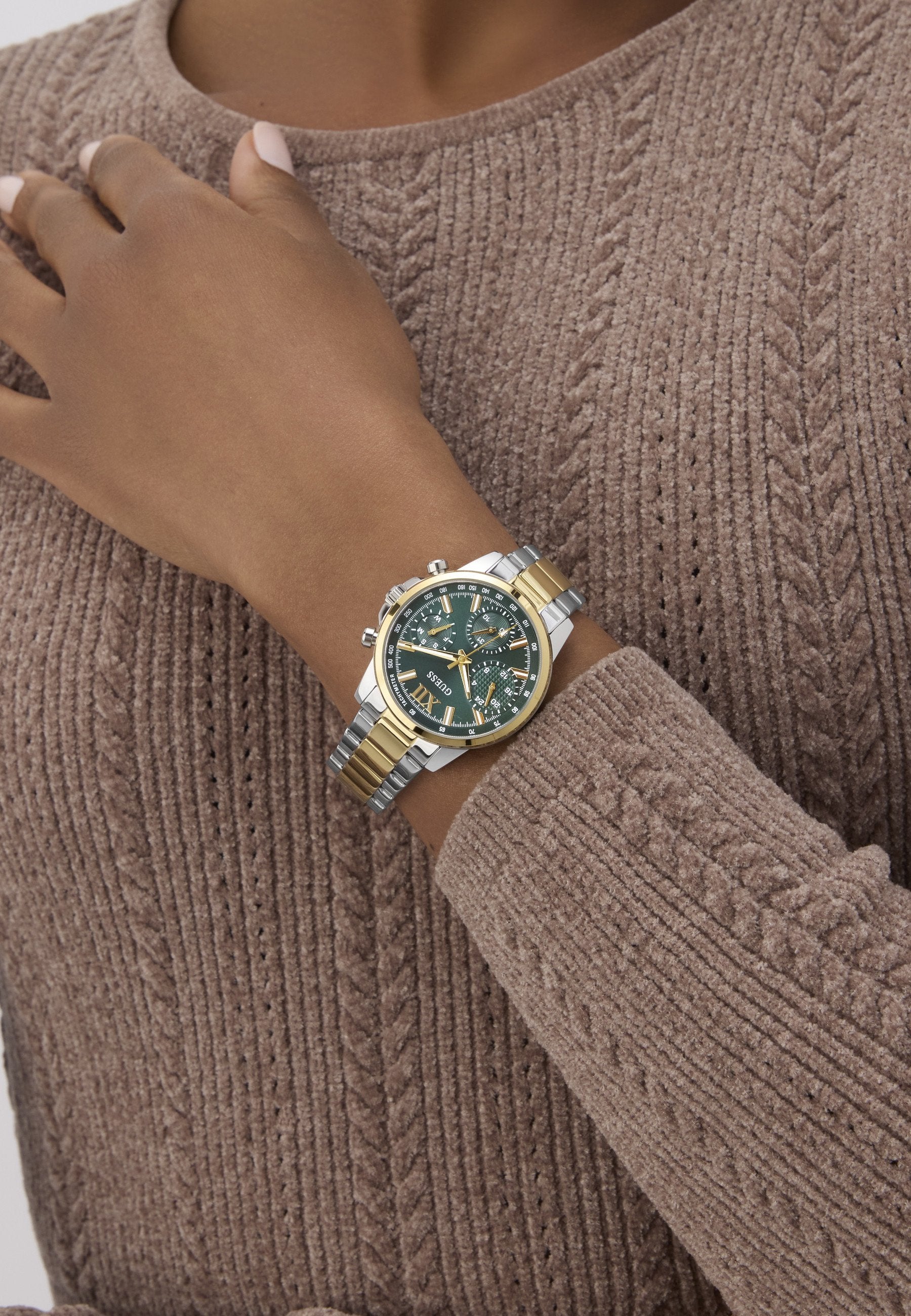 BAILEY - Chronograph watch - silver and green