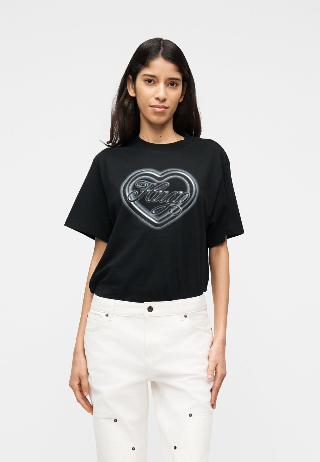 VINTAGE TEE - Print T-shirt - black