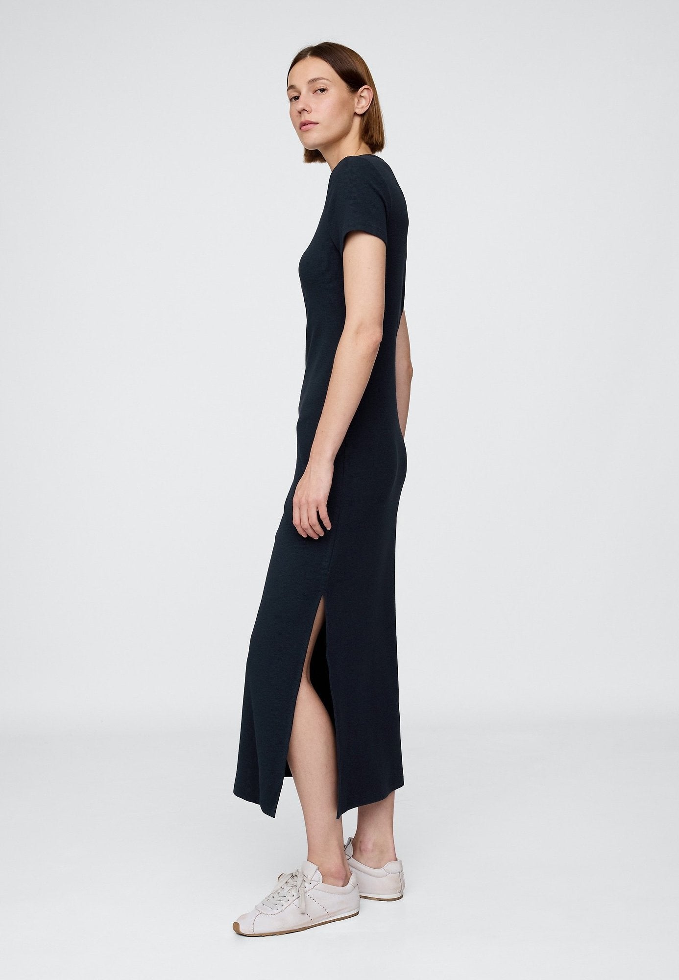 MODERN RIBBED MAXI - Jersey dress - new classic navy