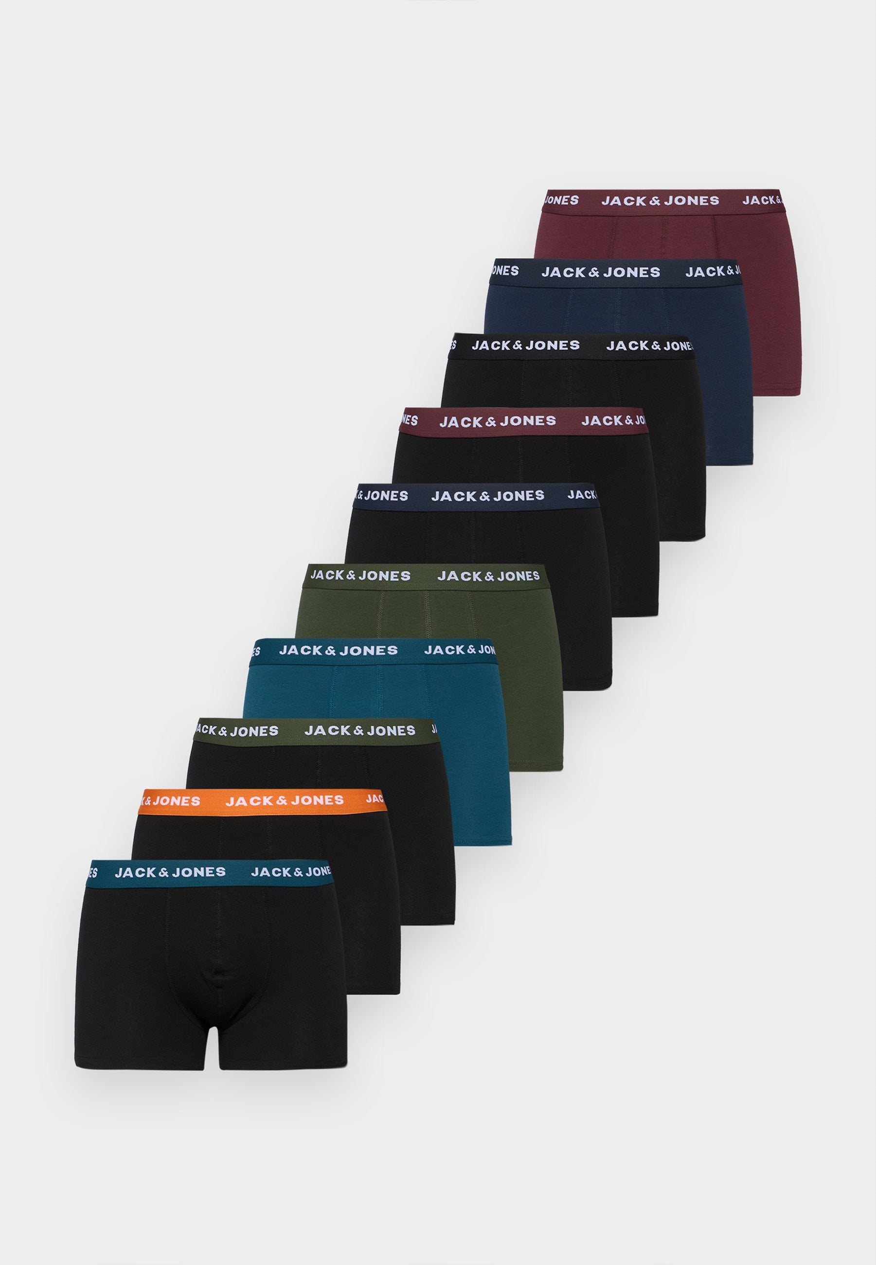 JACSOLID MIX TRUNKS 10 PACK - Trunks - vineyard wine/kombu green/legion blue/