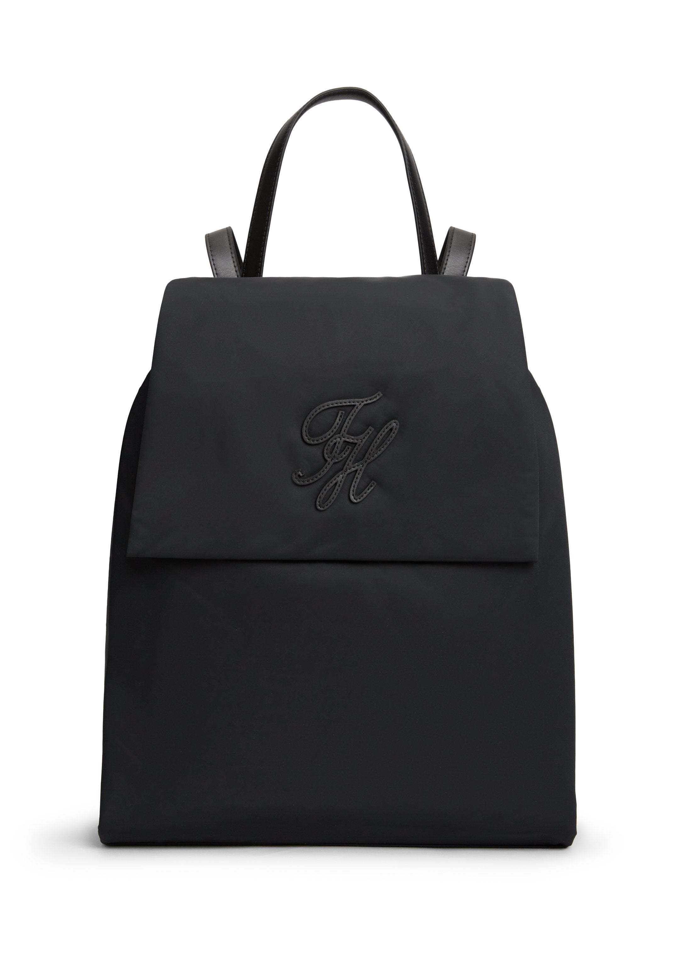 LOGO FLAP BACKPACK - Backpack - black