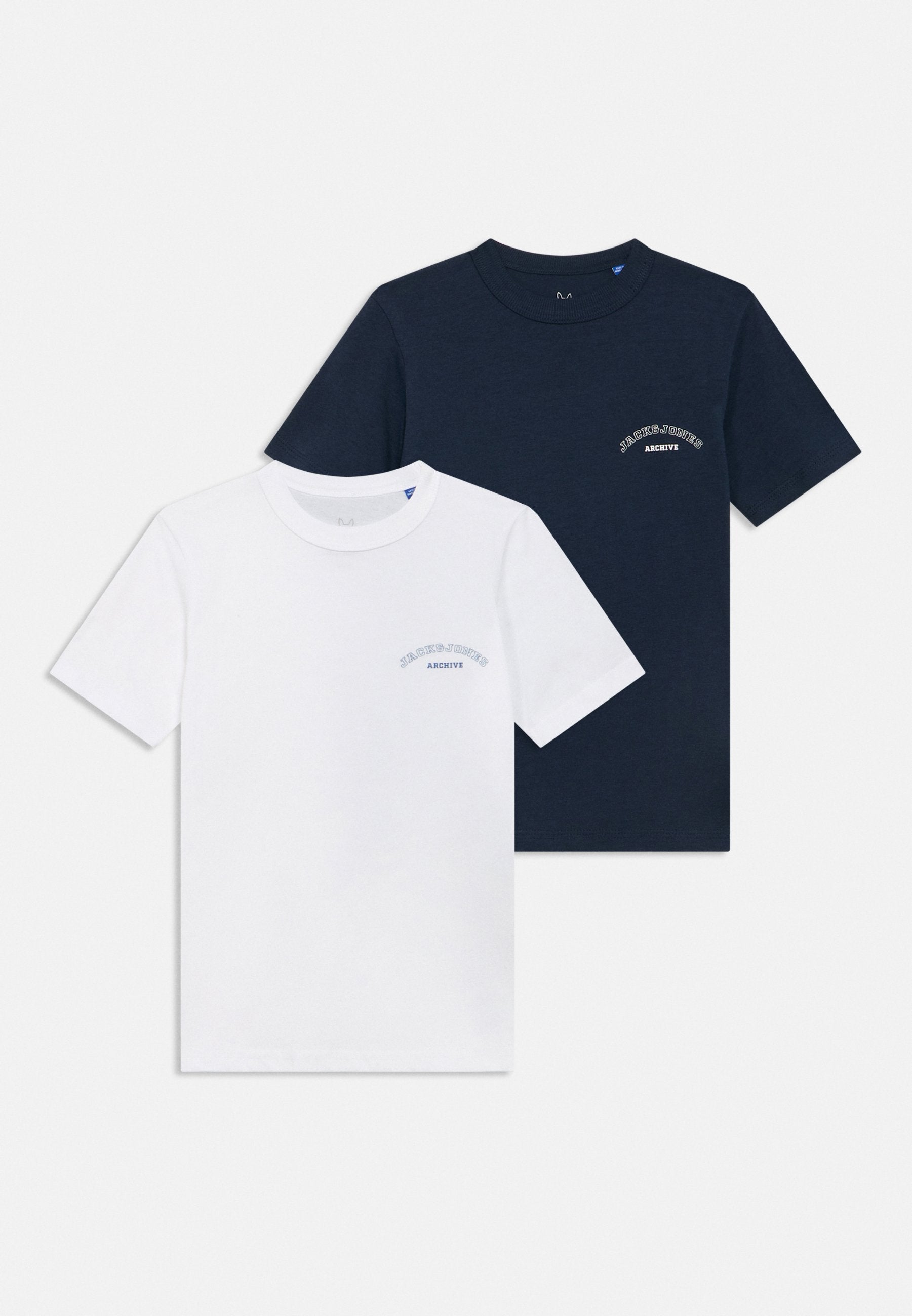 JJCOLLEGE LOGO TEE 2 PACK - Basic T-shirt - navy blazer/bright white
