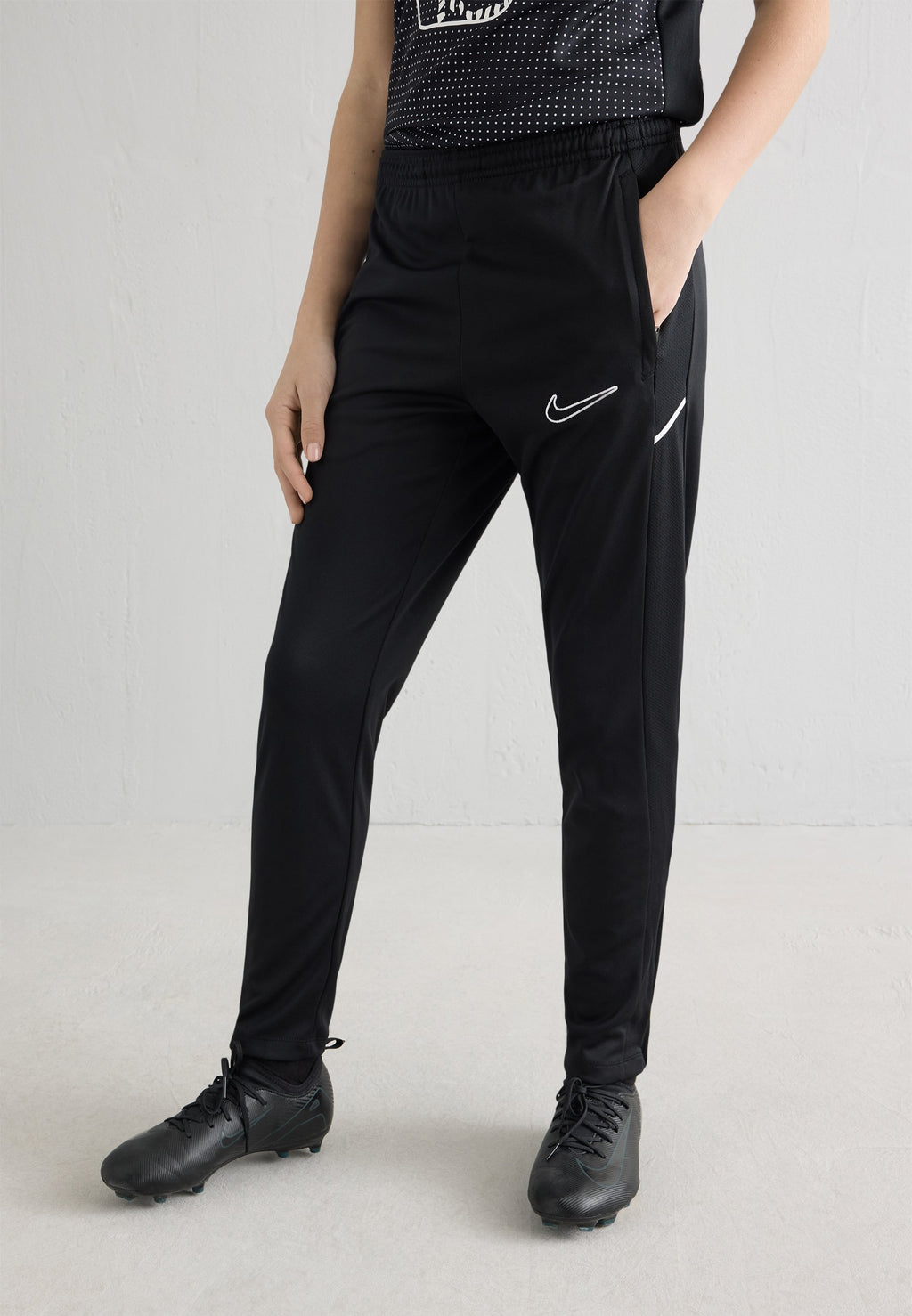 ACADEMY UNISEX - Tracksuit bottoms - black/white
