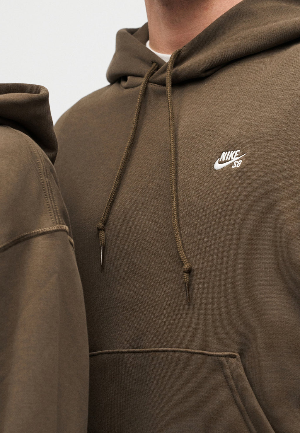 LOGO UNISEX - Hoodie - dark hazel/white