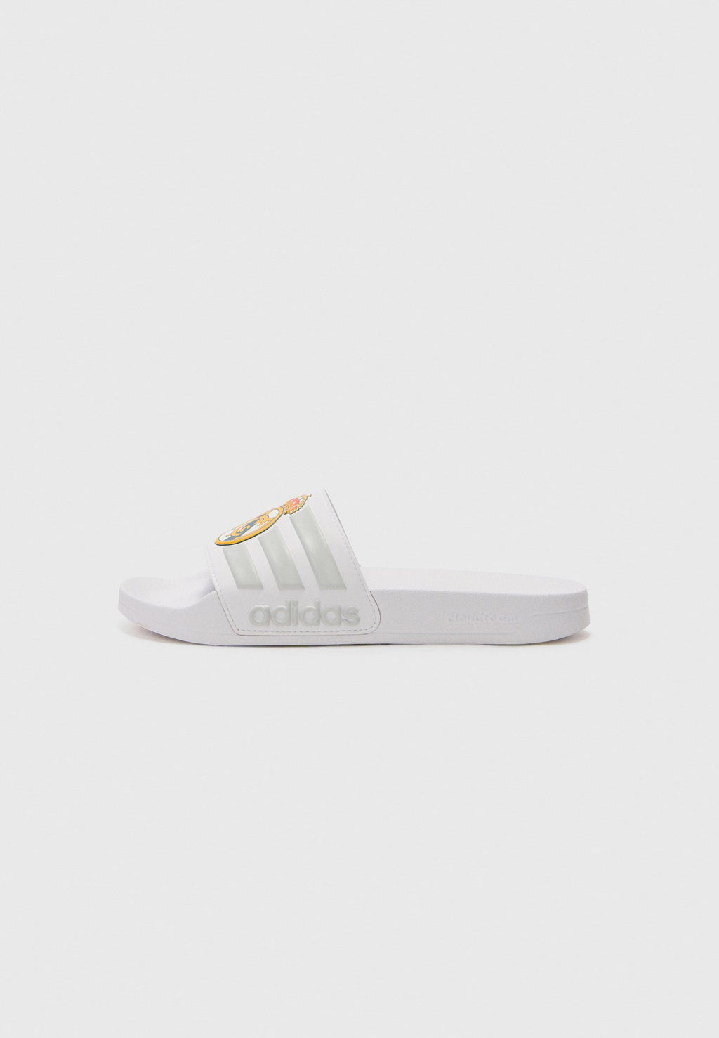ADILETTE REAL MADRID UNISEX - Mules - white/solid grey