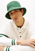 LINEAR LOGO EMBROIDERY TWILL BUCKET HAT - Hat - shadow pine