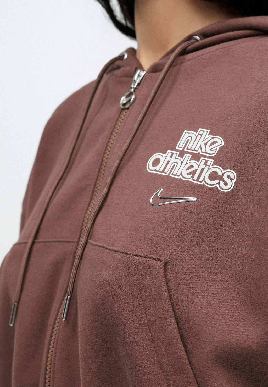 Zip-up sweatshirt - chocolate