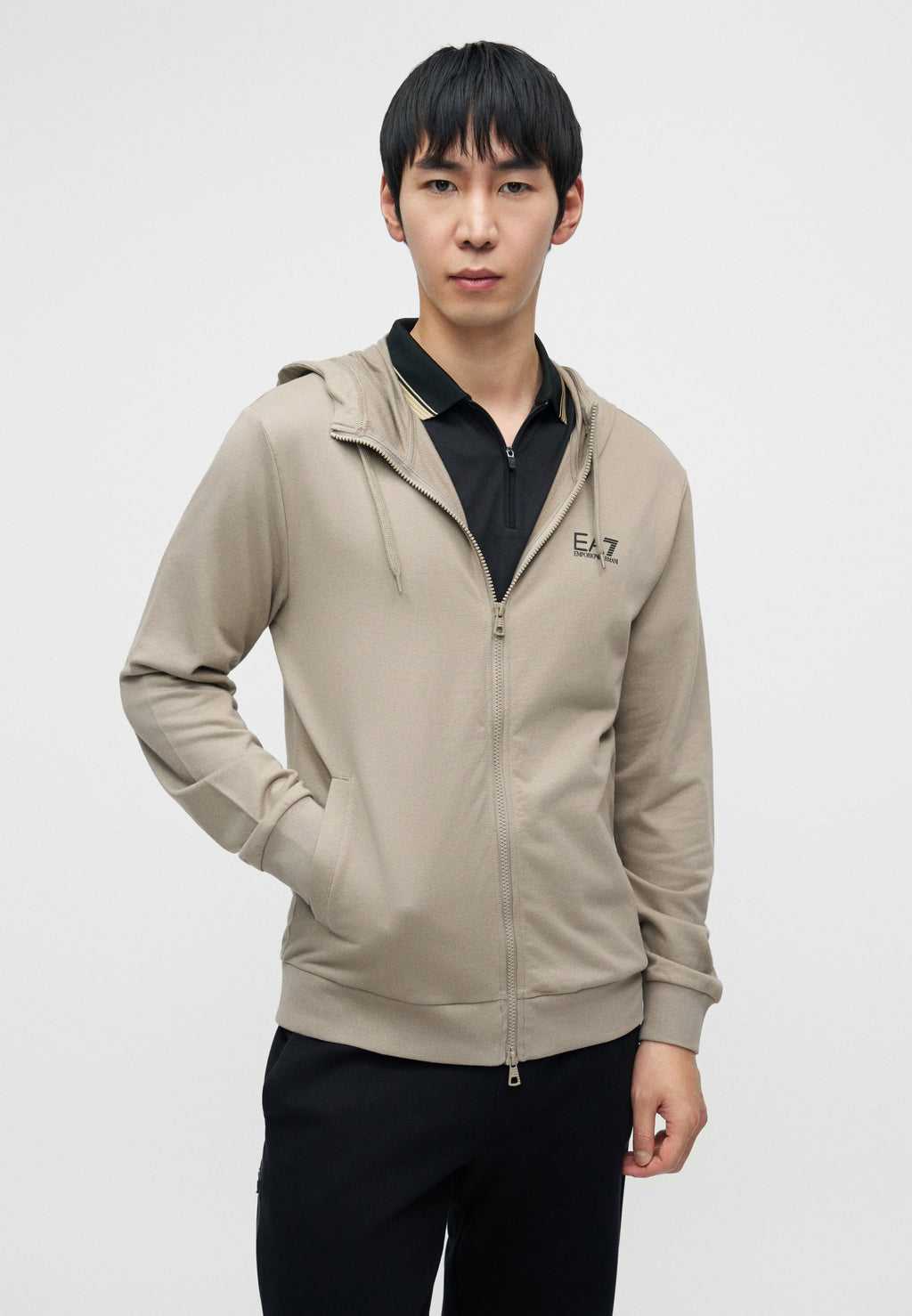 TRAIN CORE UNISEX - Zip-up sweatshirt - roasted cashew
