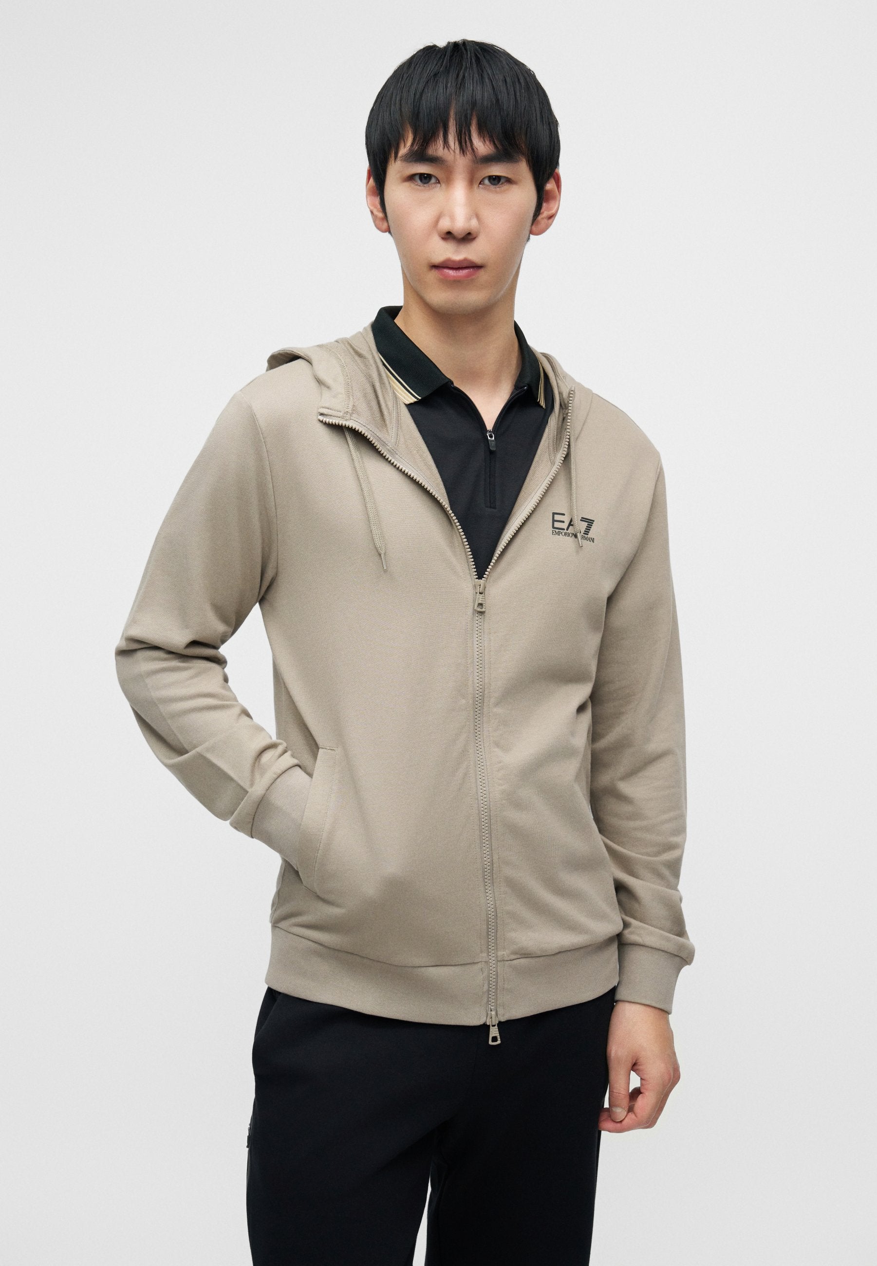 TRAIN CORE UNISEX - Zip-up sweatshirt - roasted cashew