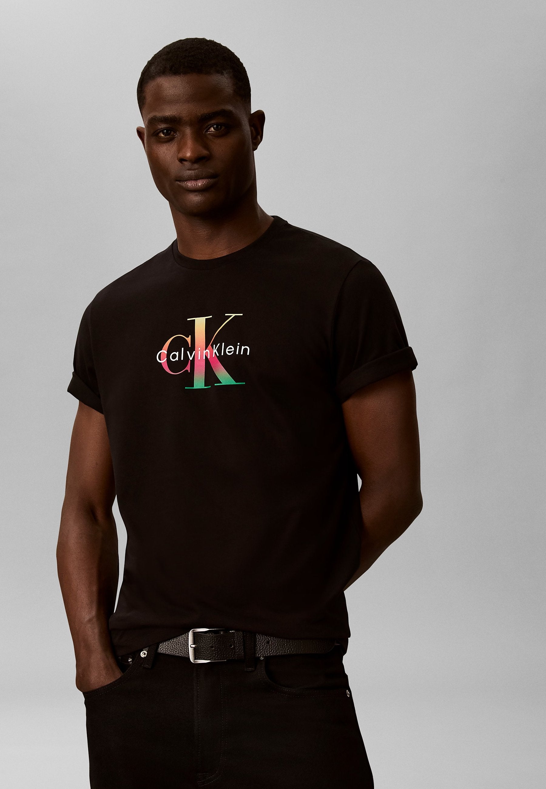 20S CK PRIDE26 GRAPHIC CLASSIC  - Print T-shirt - black