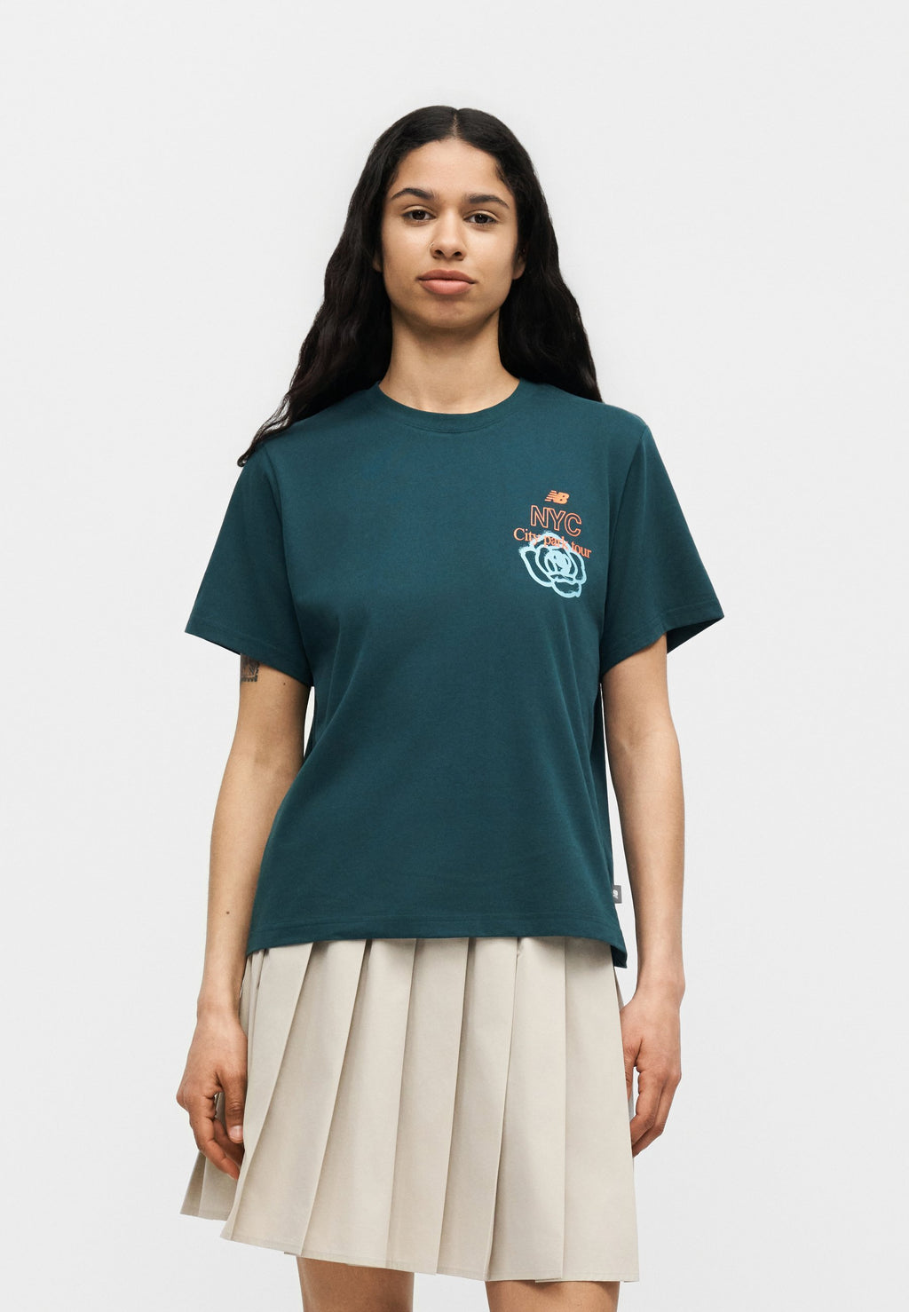 CITY RUN RELAXED - T-shirt imprimé - vert méduse