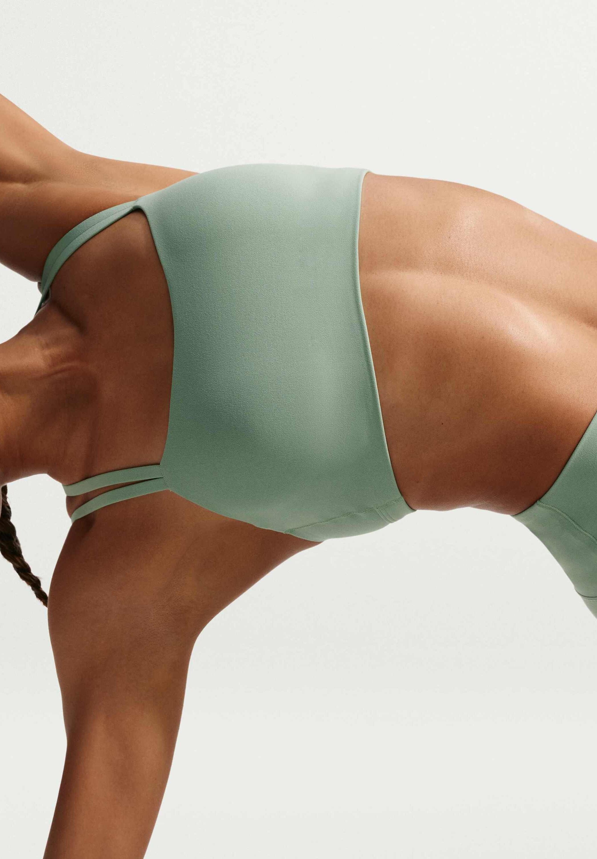 Brassière de sport à fines brides Nike Zenvy - Maintien léger - Steam/Blanc