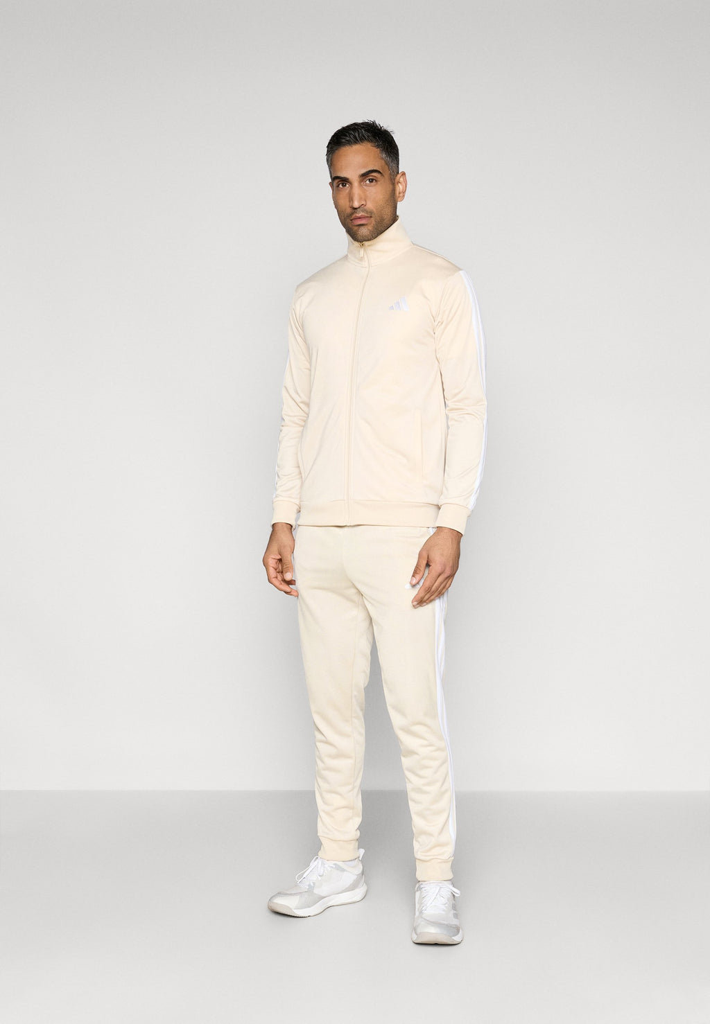 3 STRIPES - Tracksuit - crystal linen/white
