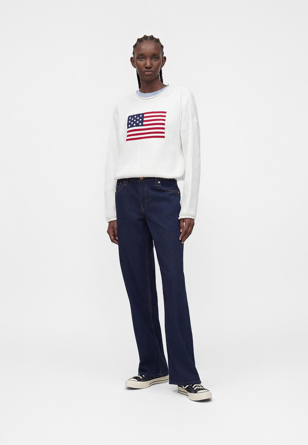 AMERICANA GRAPHIC CREW - Süveter - yeni ekru