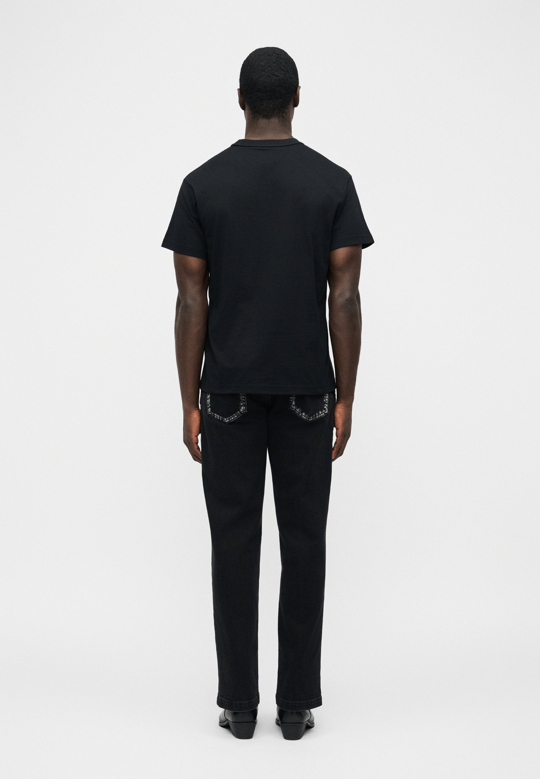 LOGO CURVED - Print T-shirt - black