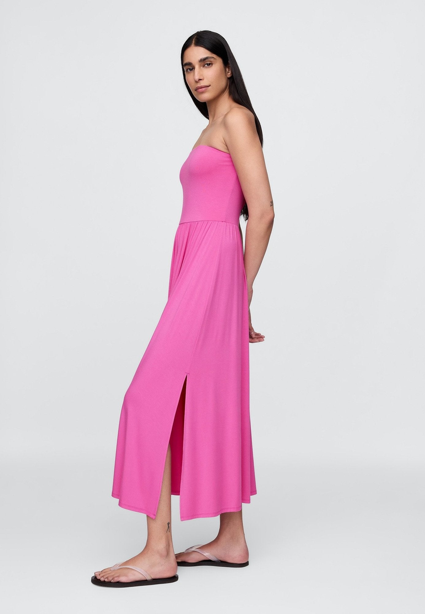 STRAPLESS DROP WAIST DRESS - Maxi dress - budding lilac