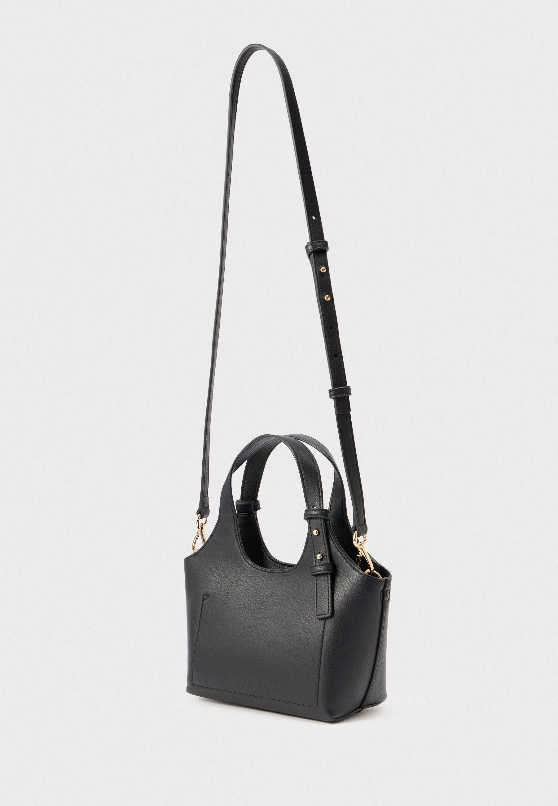 METALLIC LOGO TOTE BAG - Handbag - black