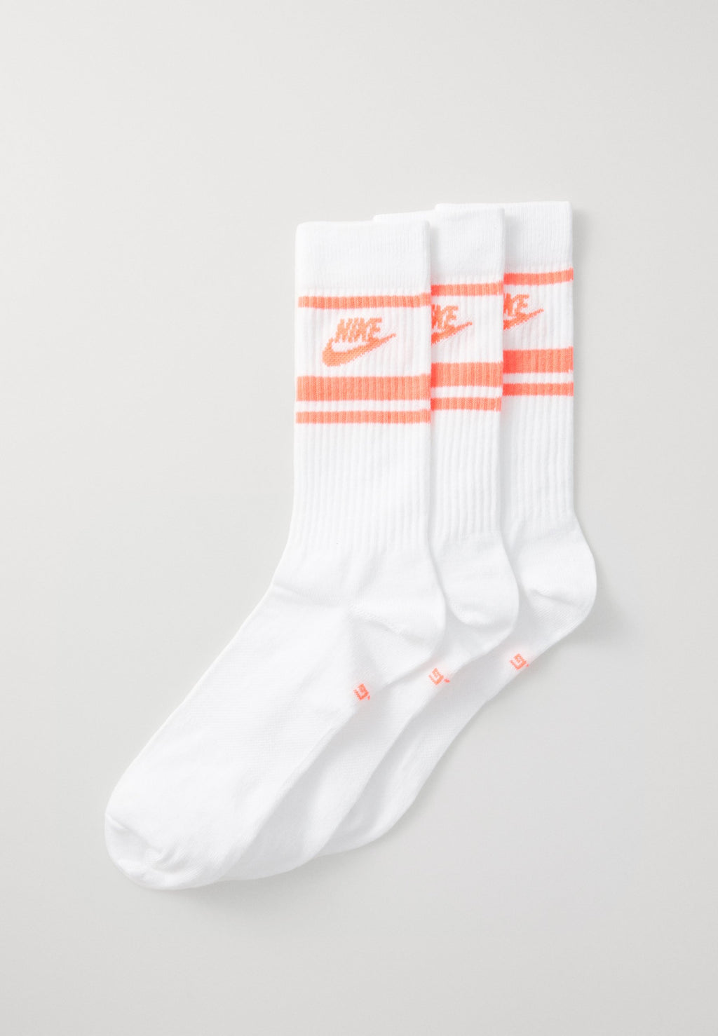 HER GÜN GİYİLEBİLEN TEMEL MÜRETTEBAT ÇİZGİLİ UNISEX 3'LÜ PAKET - Çorap - beyaz/canlı pembe