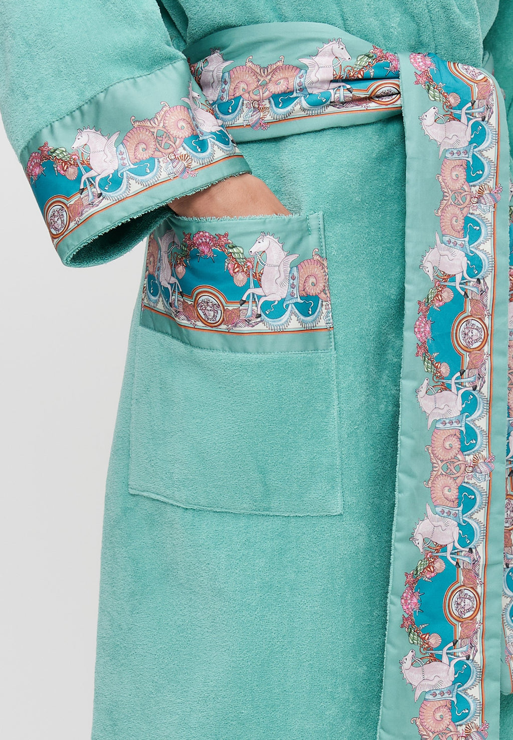 BATHROBE  - Dressing gown - sea green/dark sea green