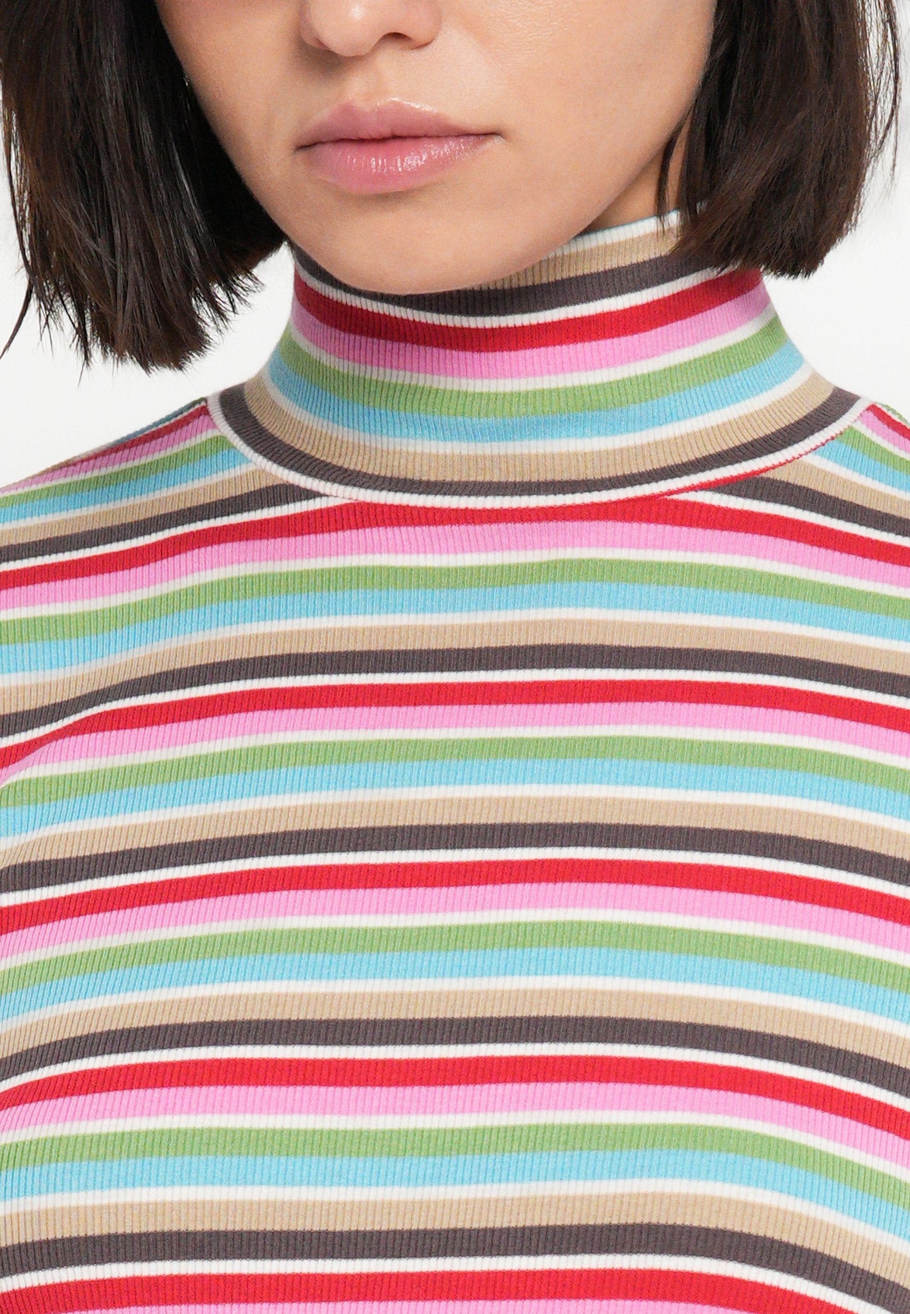 BRUSHED T NECK - Long sleeved top - multi-coloured