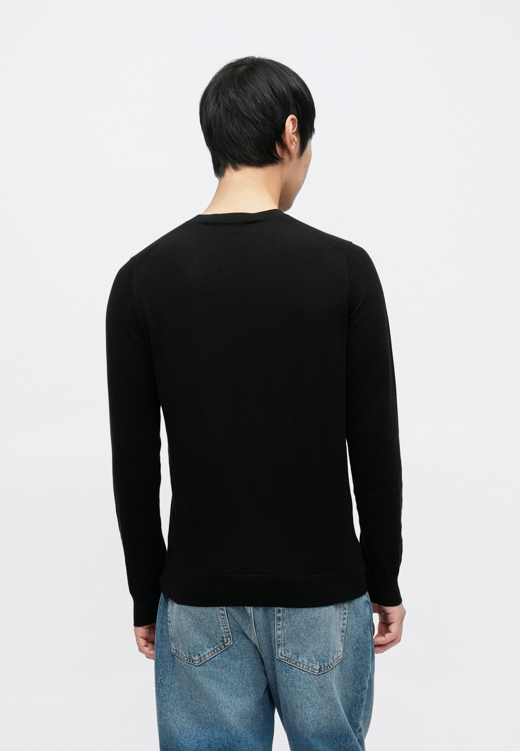 CREW NECK - Jumper - black