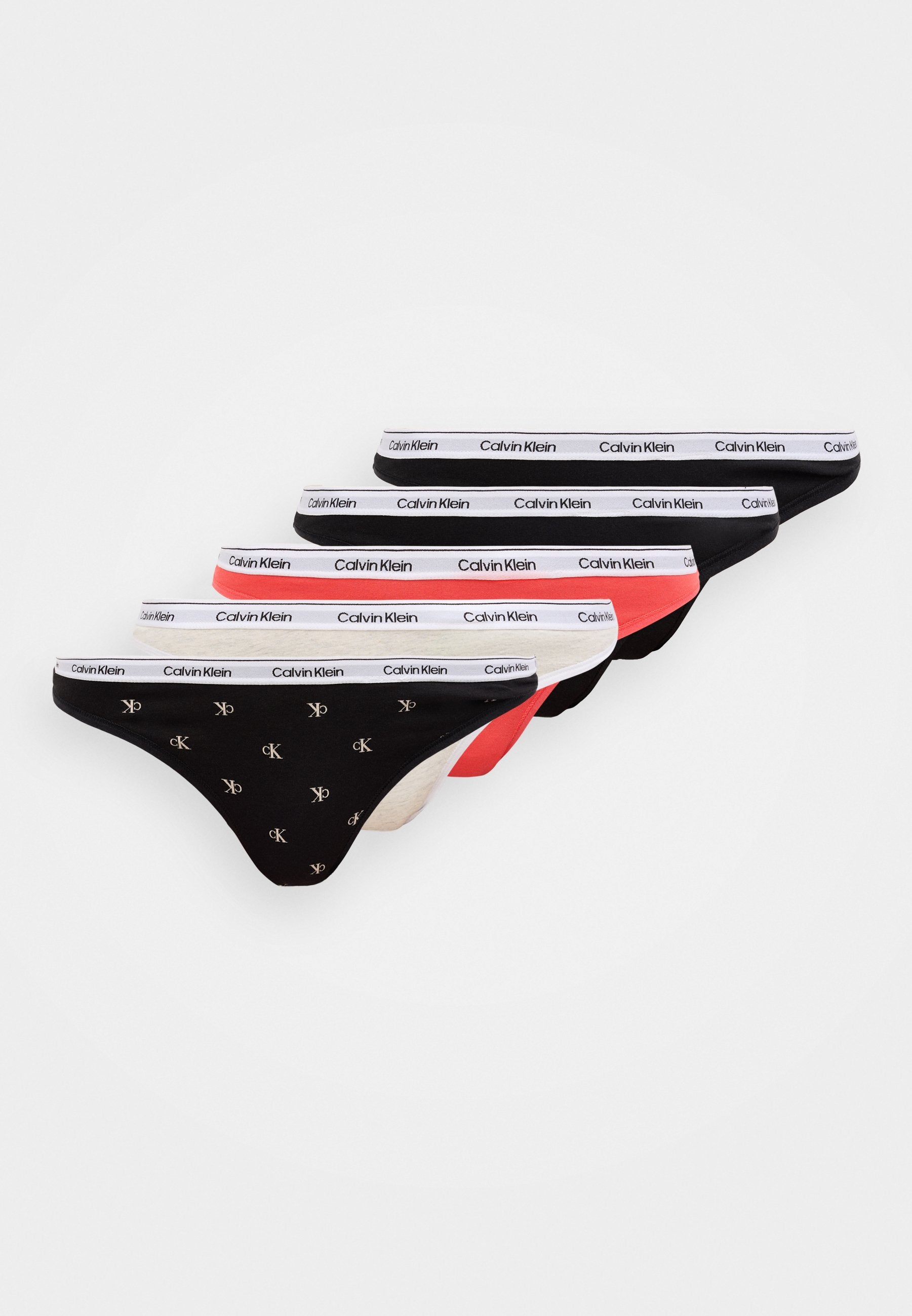 THONG ICON LOGO 5 PACK - Thong - black/snow heather