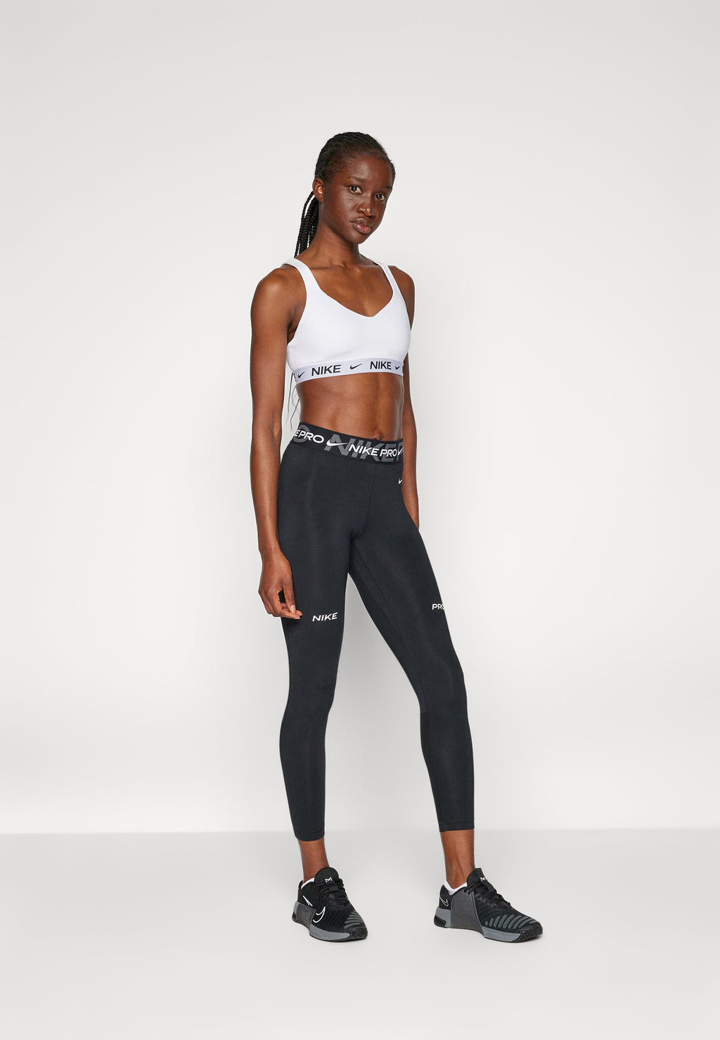 INDY - Medium support sports bra - white stone mauve black
