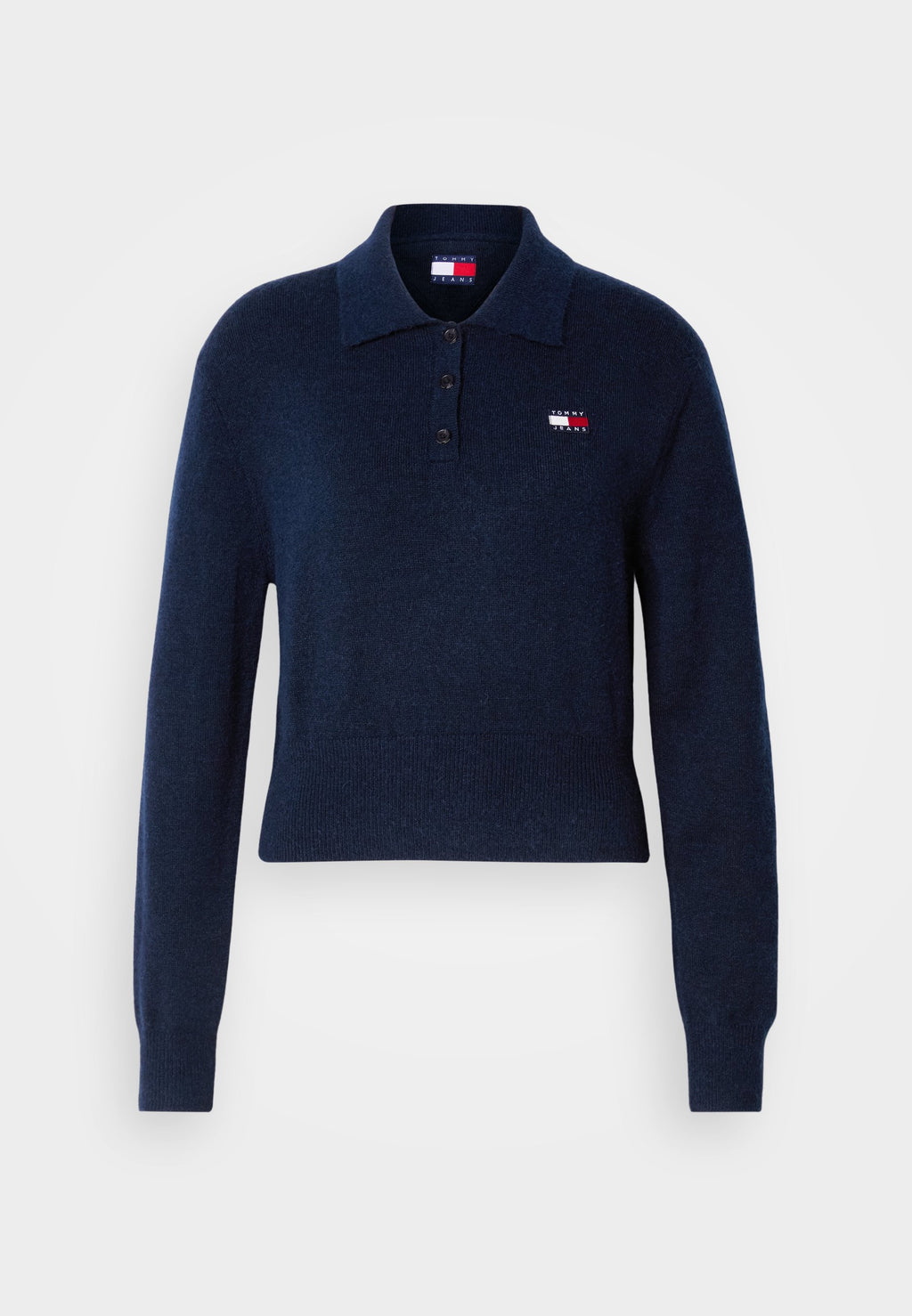 TOMMY BADGE POLO JUMPER WITH ALPACA - Jumper - dark night navy