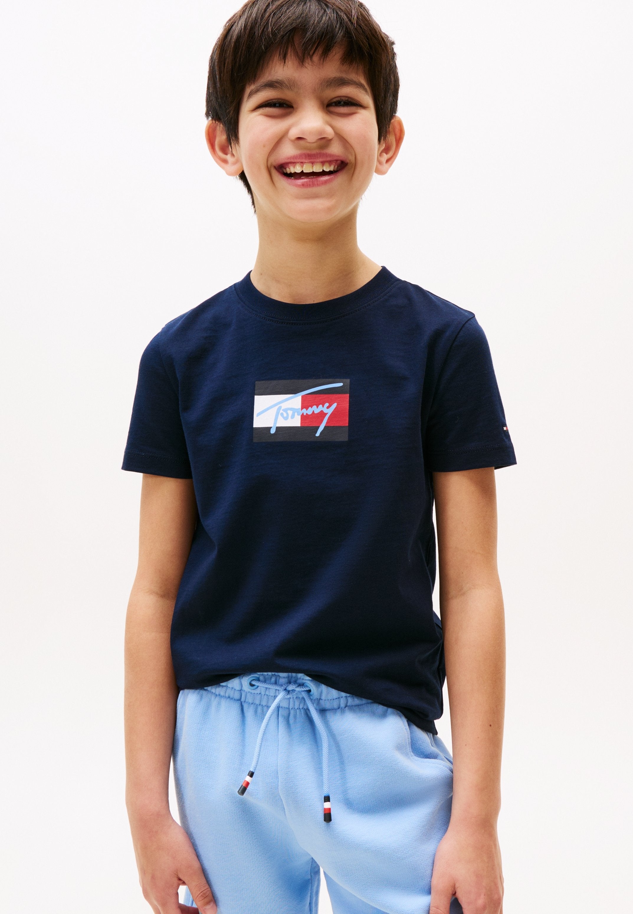 SCRIPT FLAG UNISEX - Print T-shirt - dark night navy