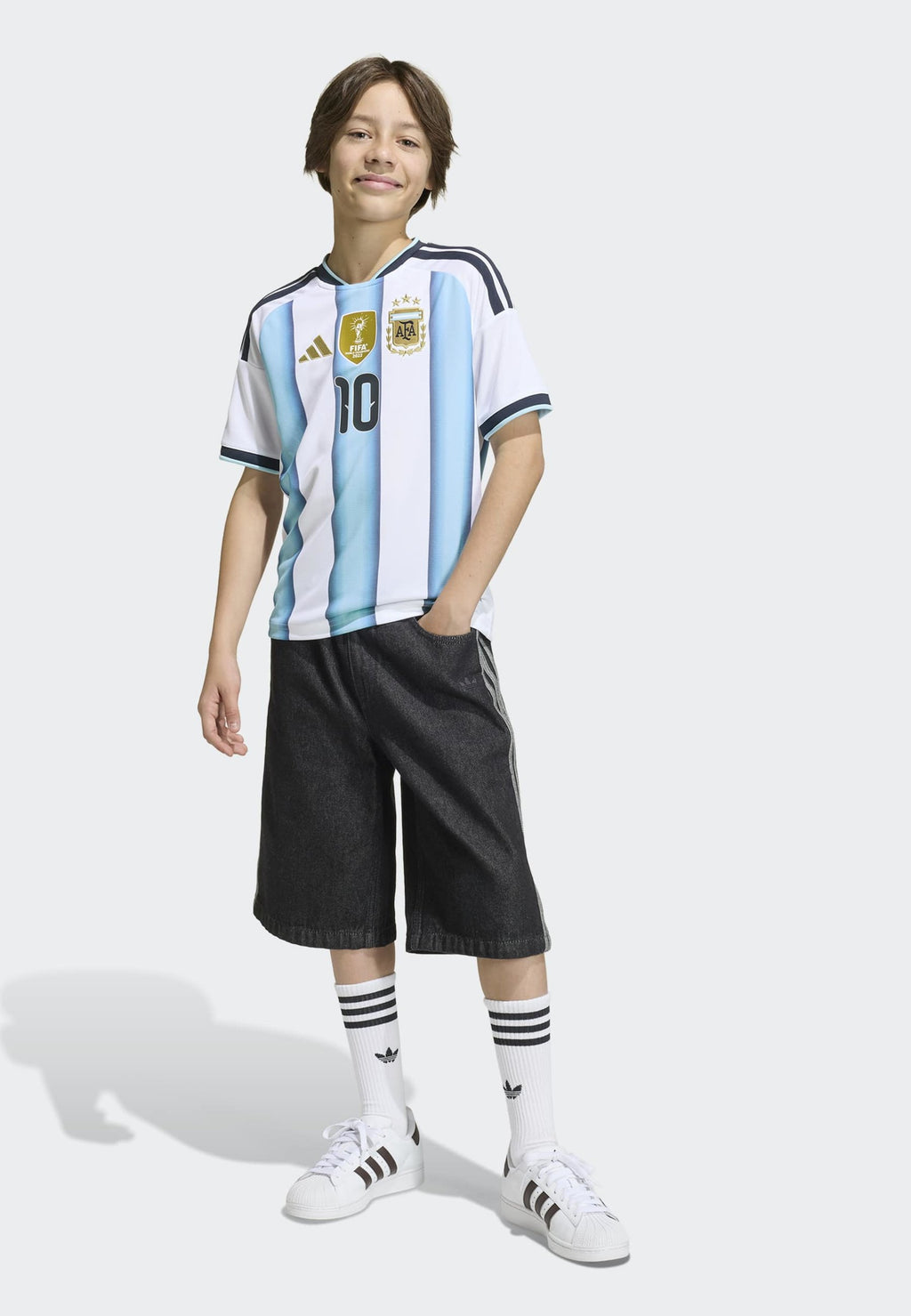 ARGENTINA 26 HOME MESSI - National team wear - white icey blue light blue