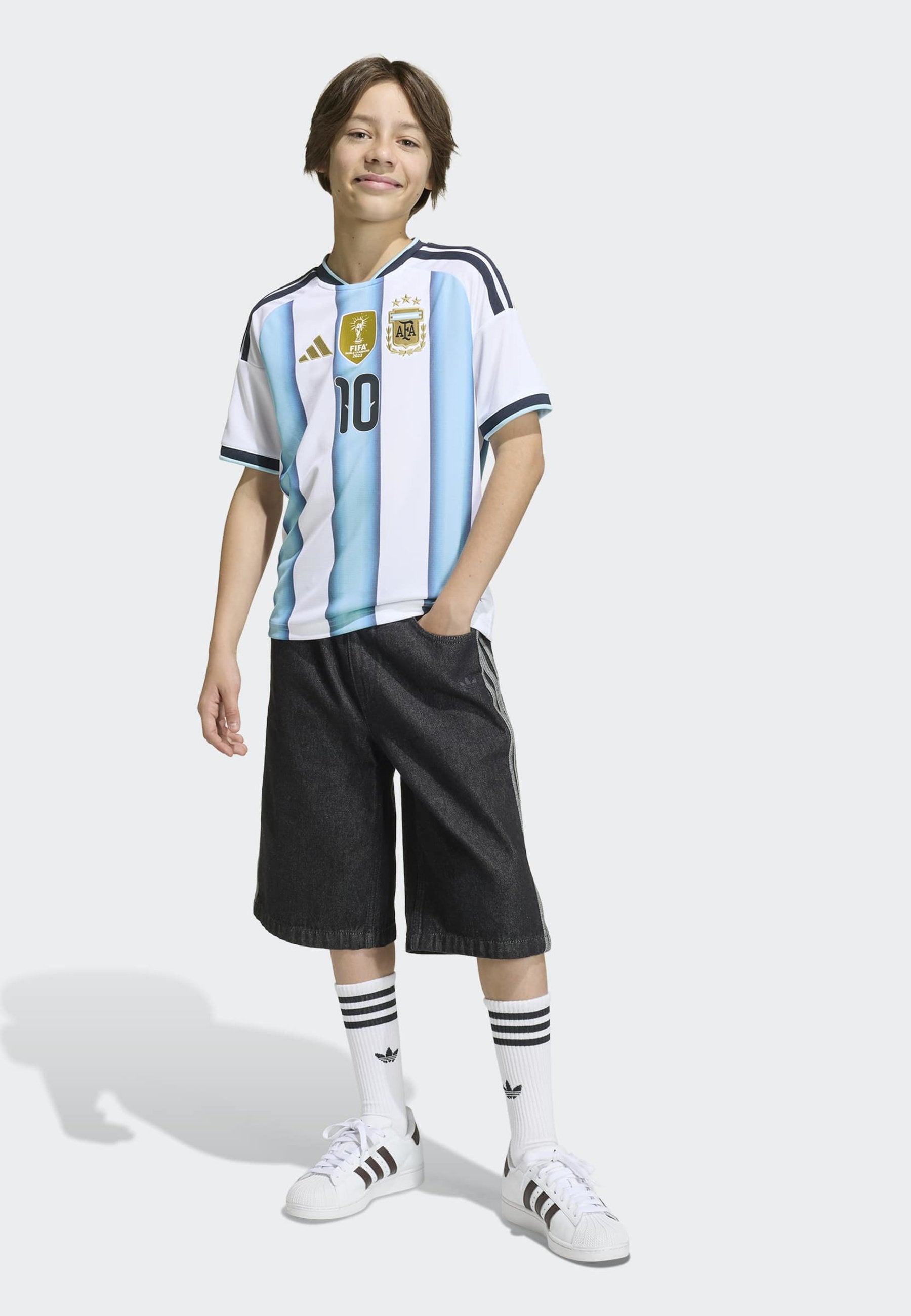 ARGENTINA 26 HOME MESSI - National team wear - white icey blue light blue