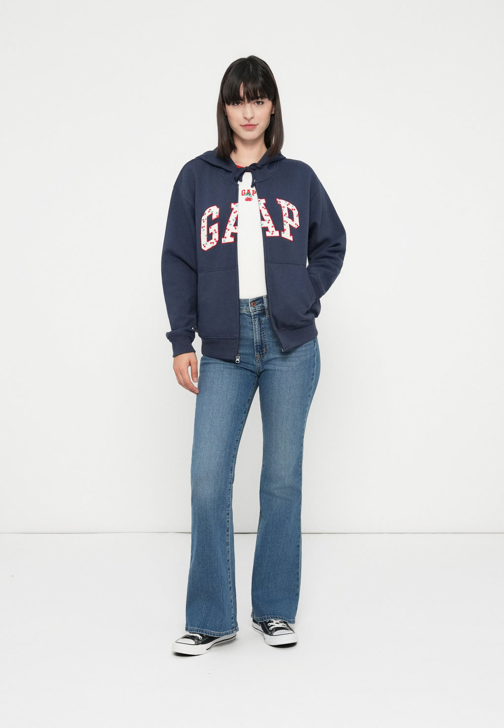 MED HERON - Flared Jeans - medium wash