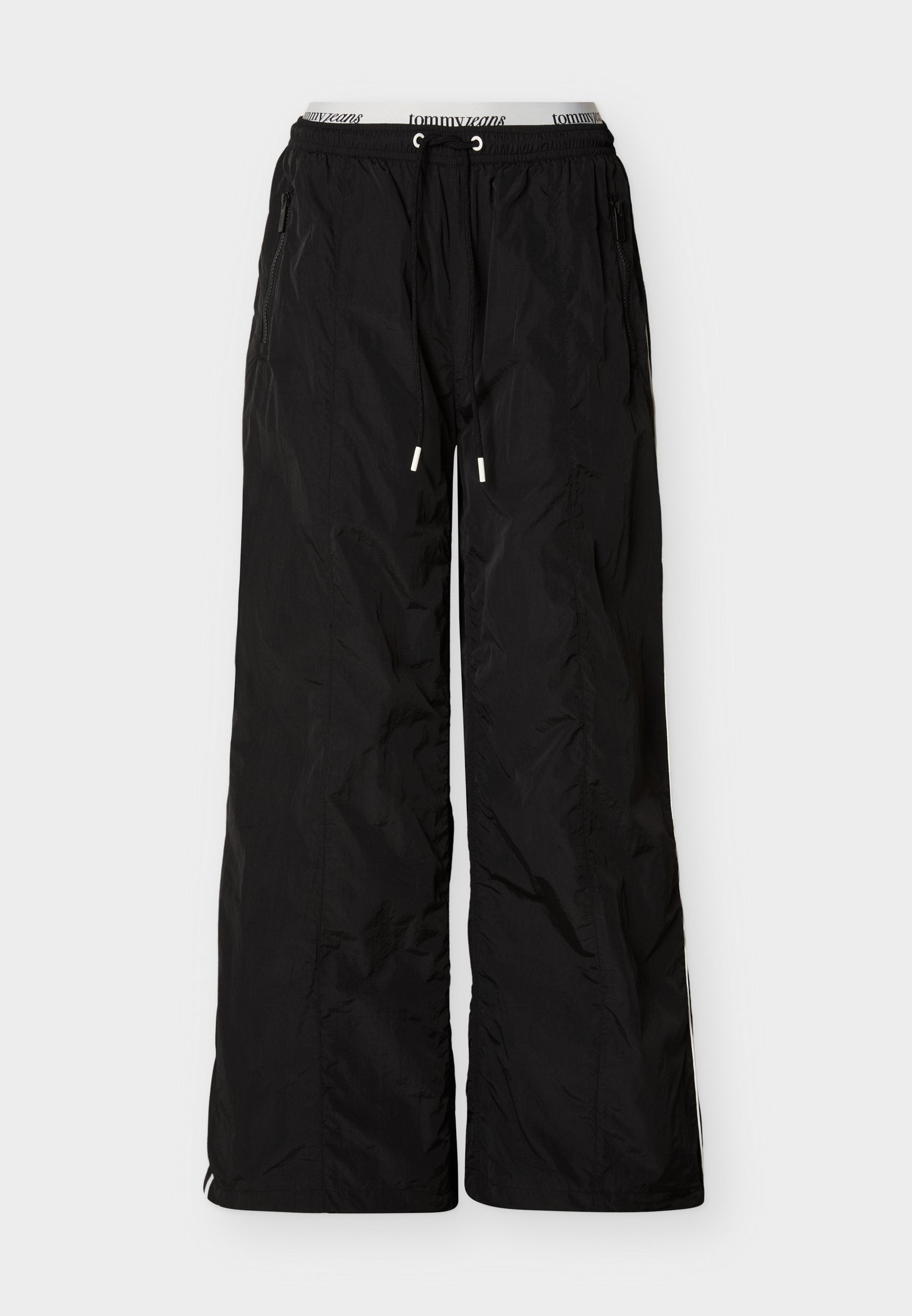 REPEAT LOGO TAPE WIDE LEG JOGGERS - Tracksuit bottoms - black