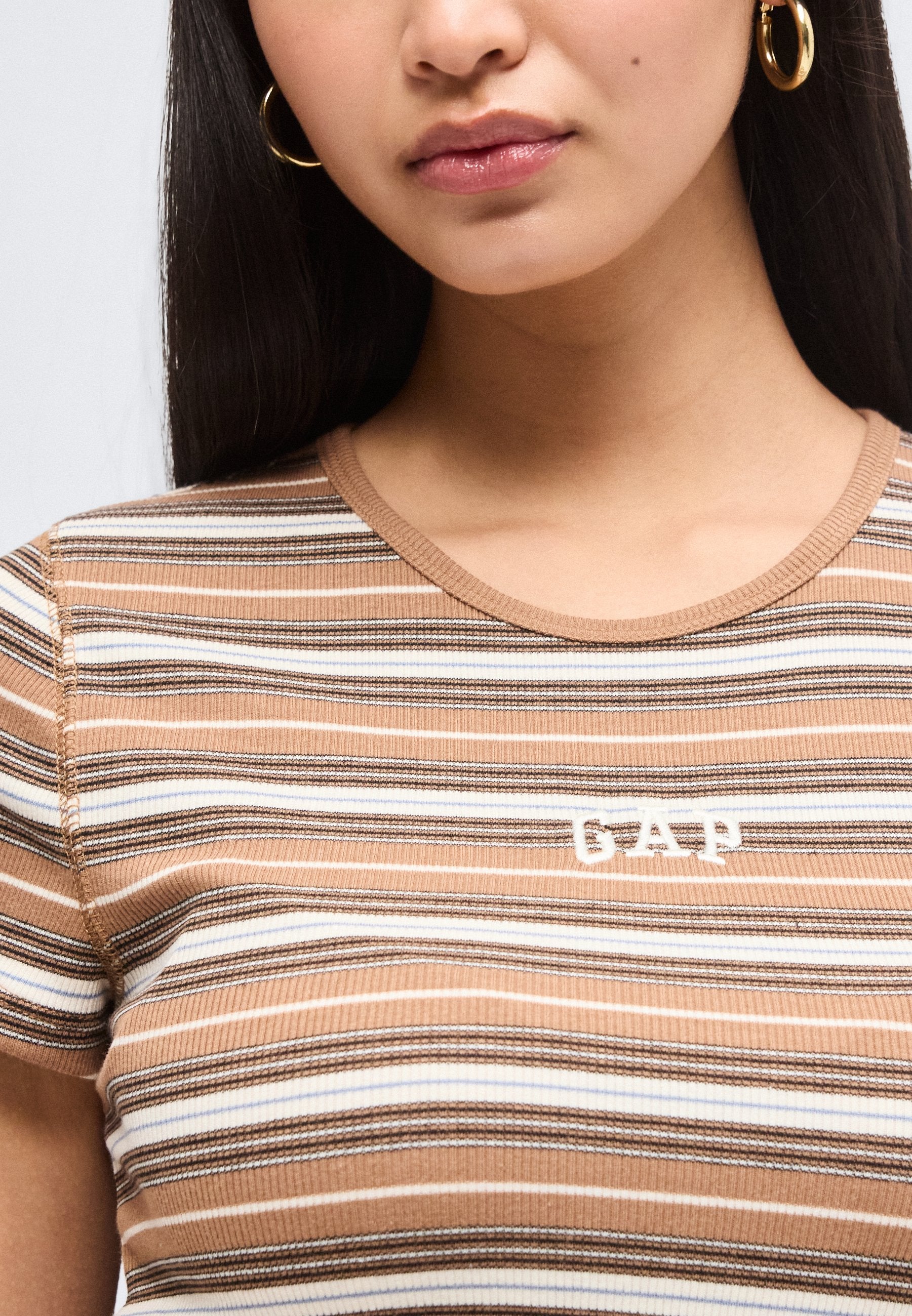 LOGO TEE - Print T-shirt - brown