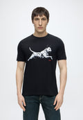 DIRUNN - Print T-shirt - black