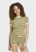 SUMMER GLOW SLIM STRIPED - T-shirt imprimé - multicolore/jaune clair