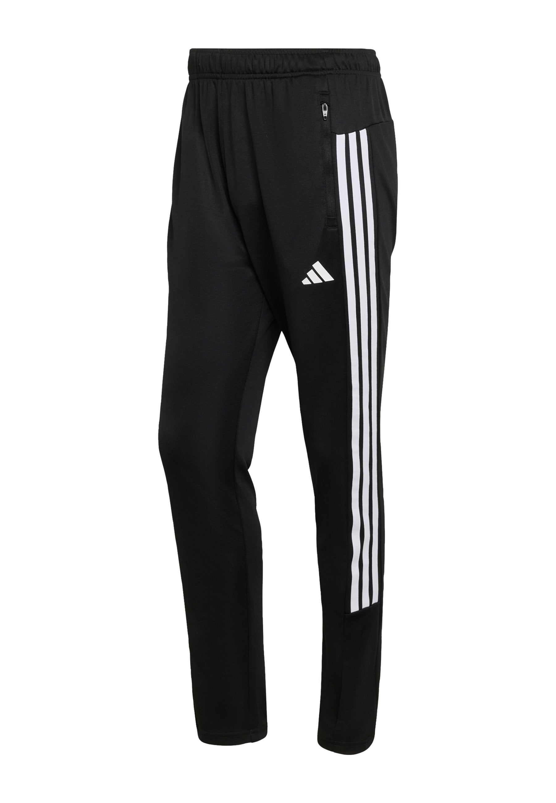 WORKOUT ESSENTIALS ALL-SET 3 STRIPES KNIT - Tracksuit bottoms - black/white