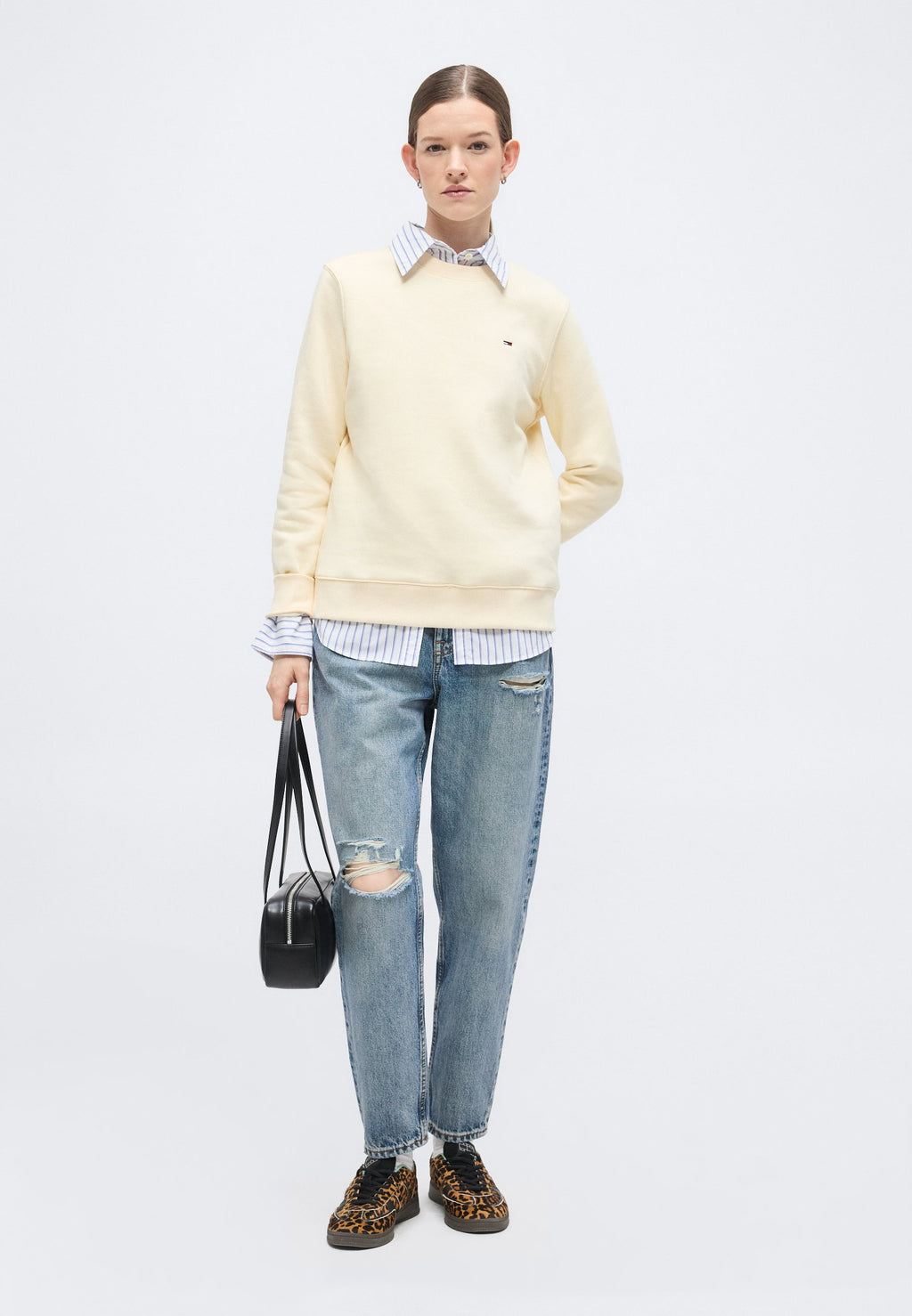 FLAG CREW - Sweatshirt - almost yellow