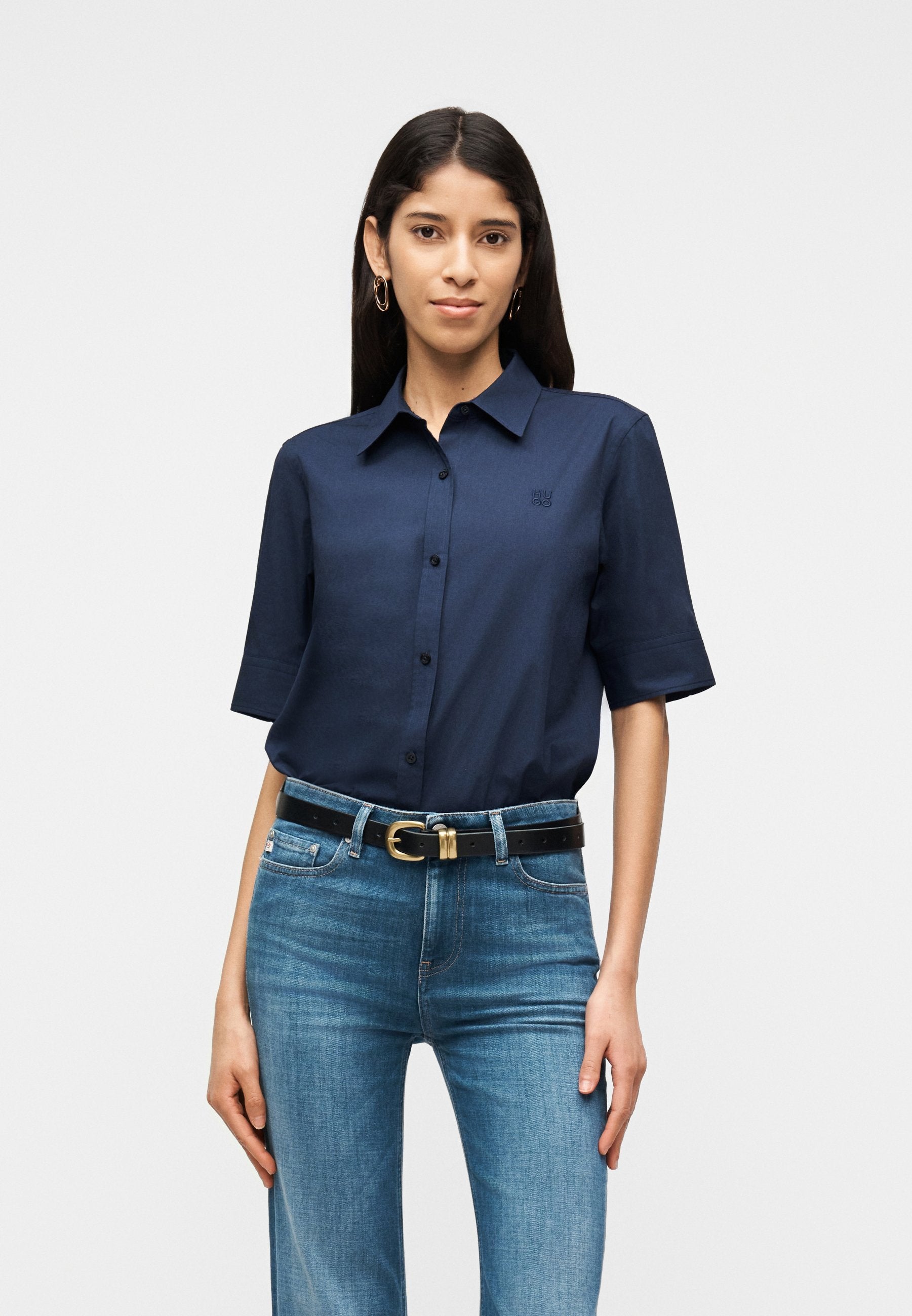 THE SUMMER SHIRT - Button-down blouse - navy