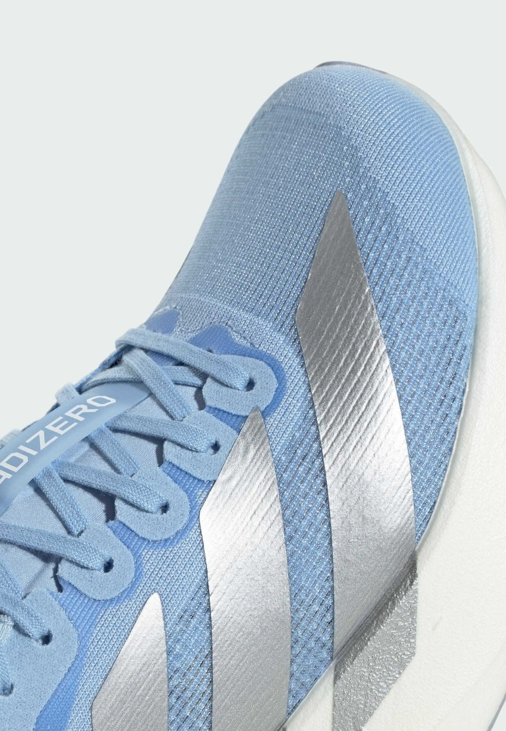 ADIZERO EVO SL W - Trainers - glow blue   silver metallic   cloud white