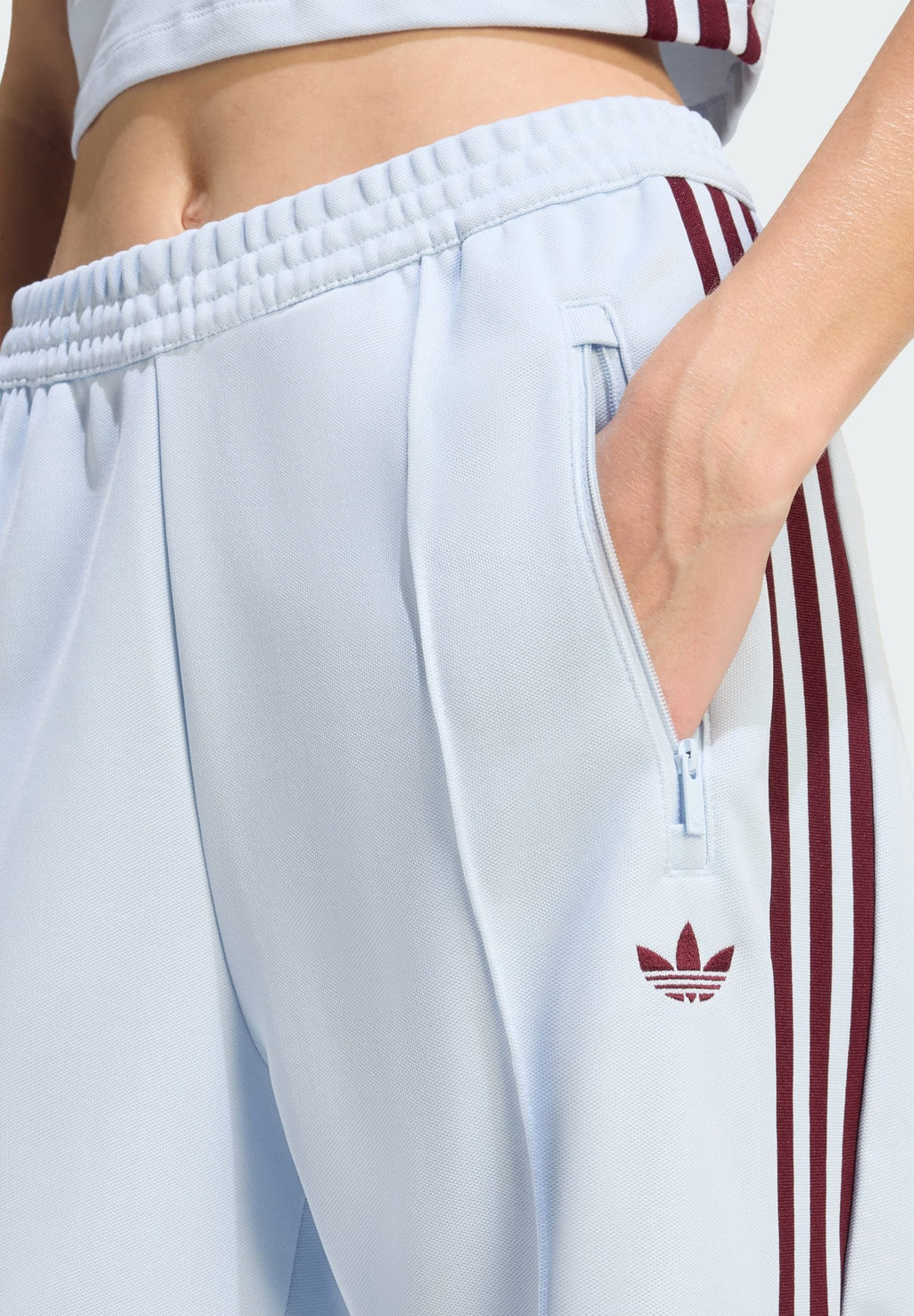BECKENBAUER - Tracksuit bottoms - crystal sky/maroon