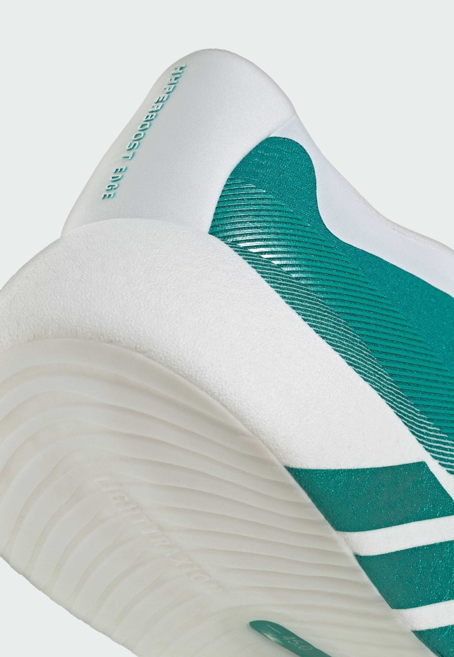 HYPERBOOST EDGE - Road running shoes - cloud white   equipment green   metalic