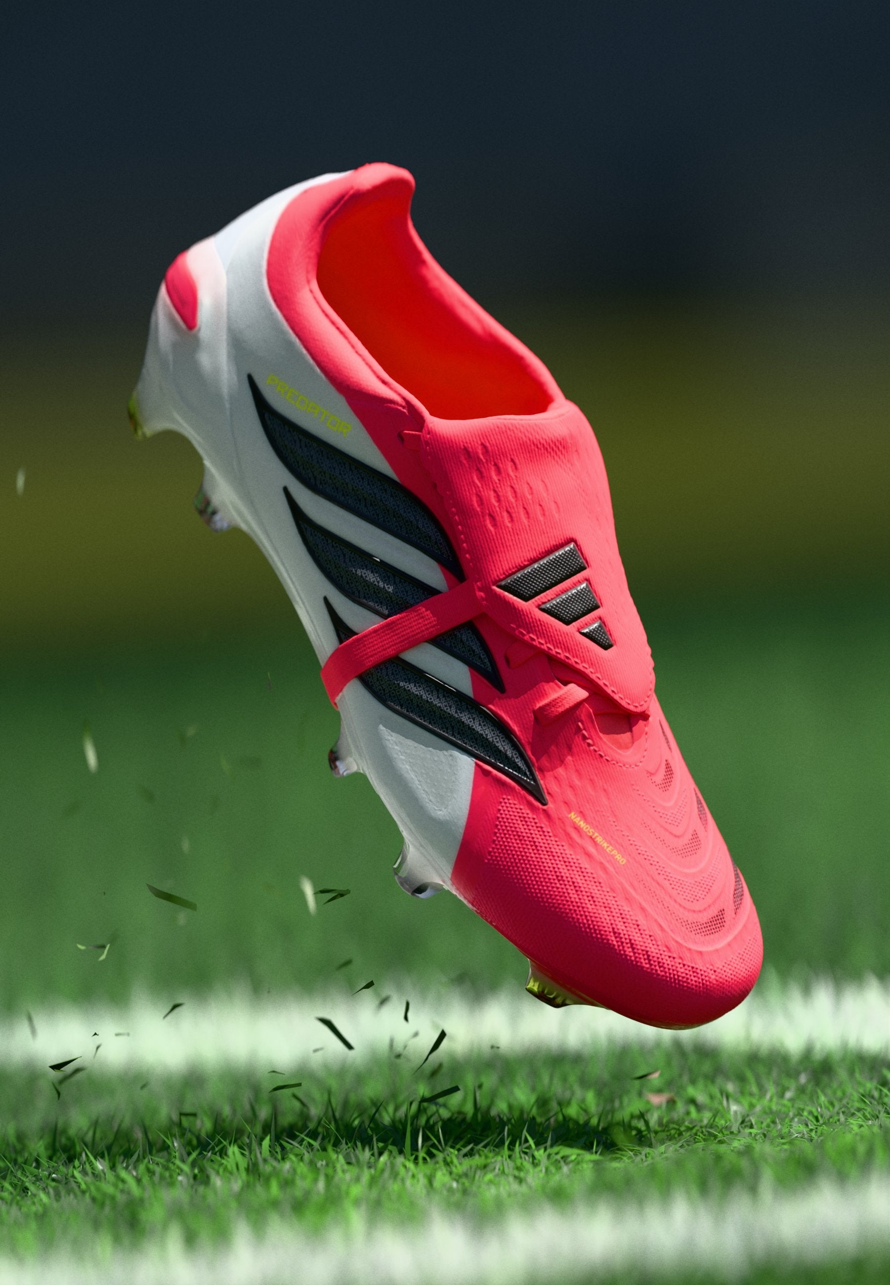PREDATOR PRO FOLD-OVER TONGUE FIRM GROUND FOOTBALL BOOTS - Firm-ground football boots - lucid red/core black/footwear white