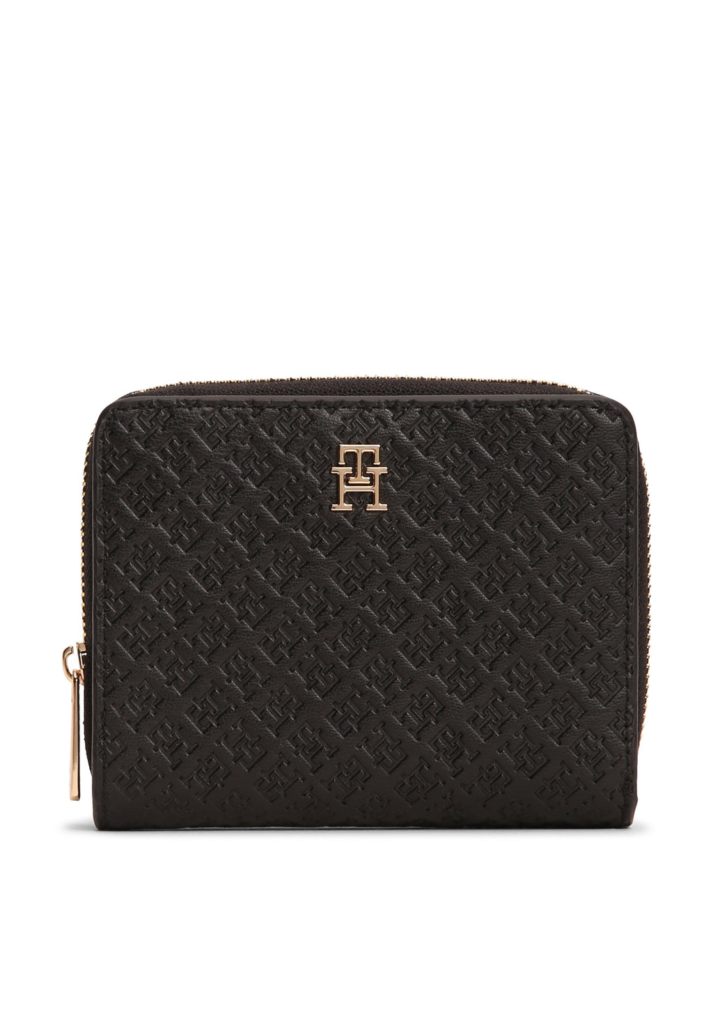 HILFIGER ICON DEBOSSED ZIP-AROUND FLAP WALLET - Wallet - black