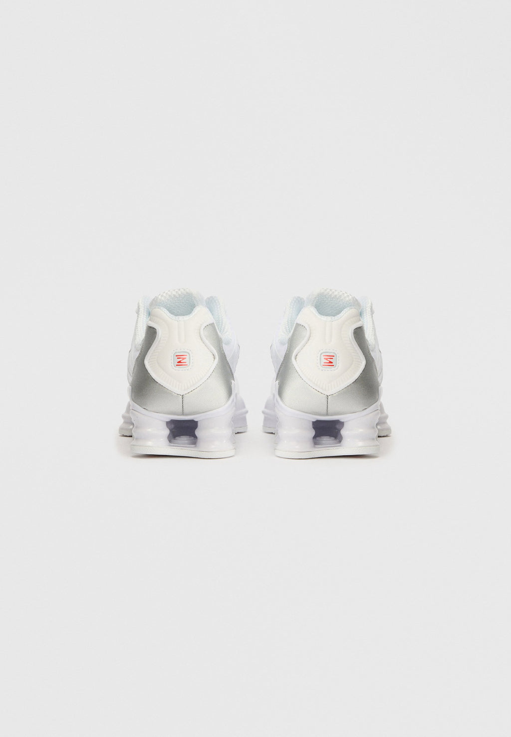 SHOX TL UNISEX - Baskets - blanc/argenté métallisé/orange