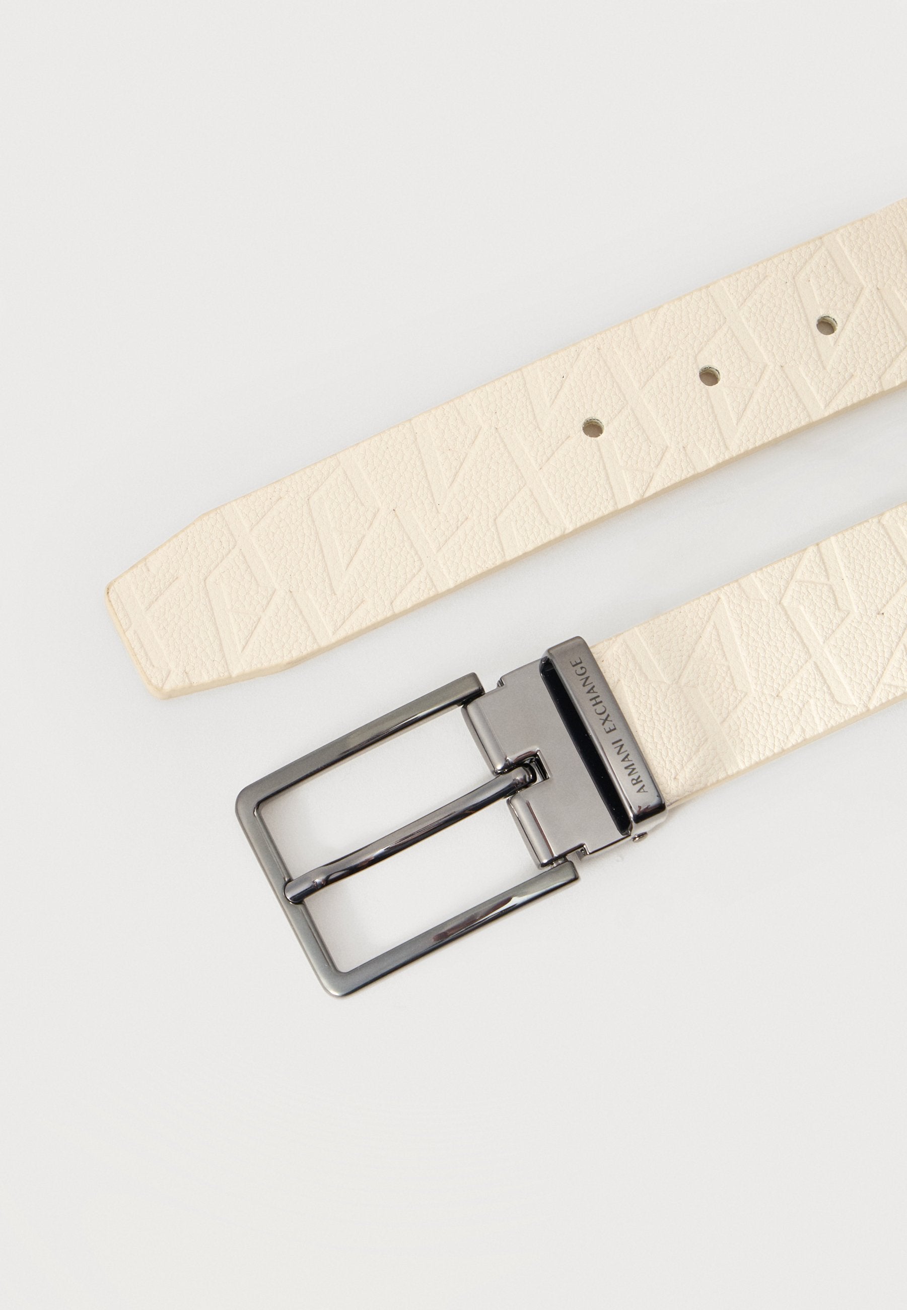 AX LOGO BELT UNISEX - Belt - cream