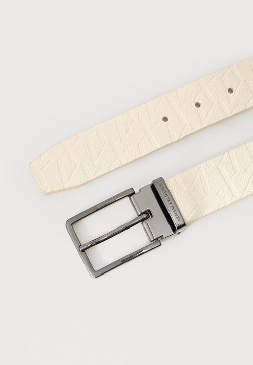 AX LOGO BELT UNISEX - Belt - cream