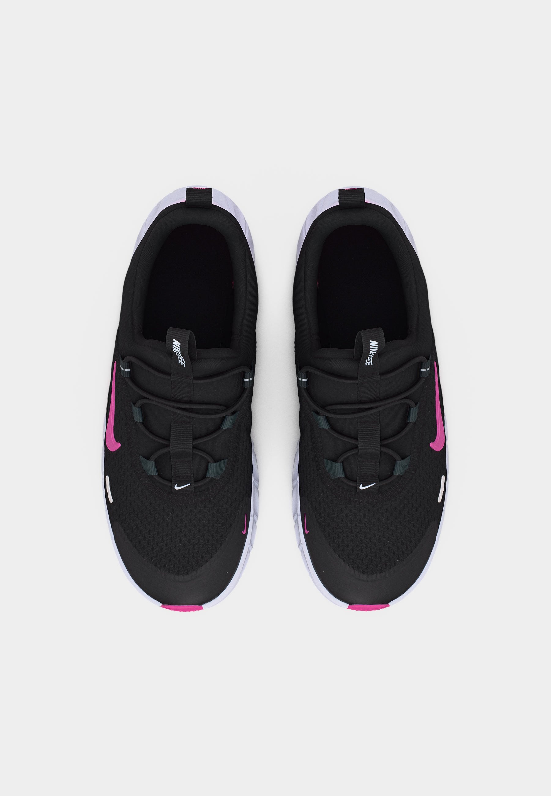 FREE RIDE UNISEX - Road running shoes - black/playful pink/anthracite/white