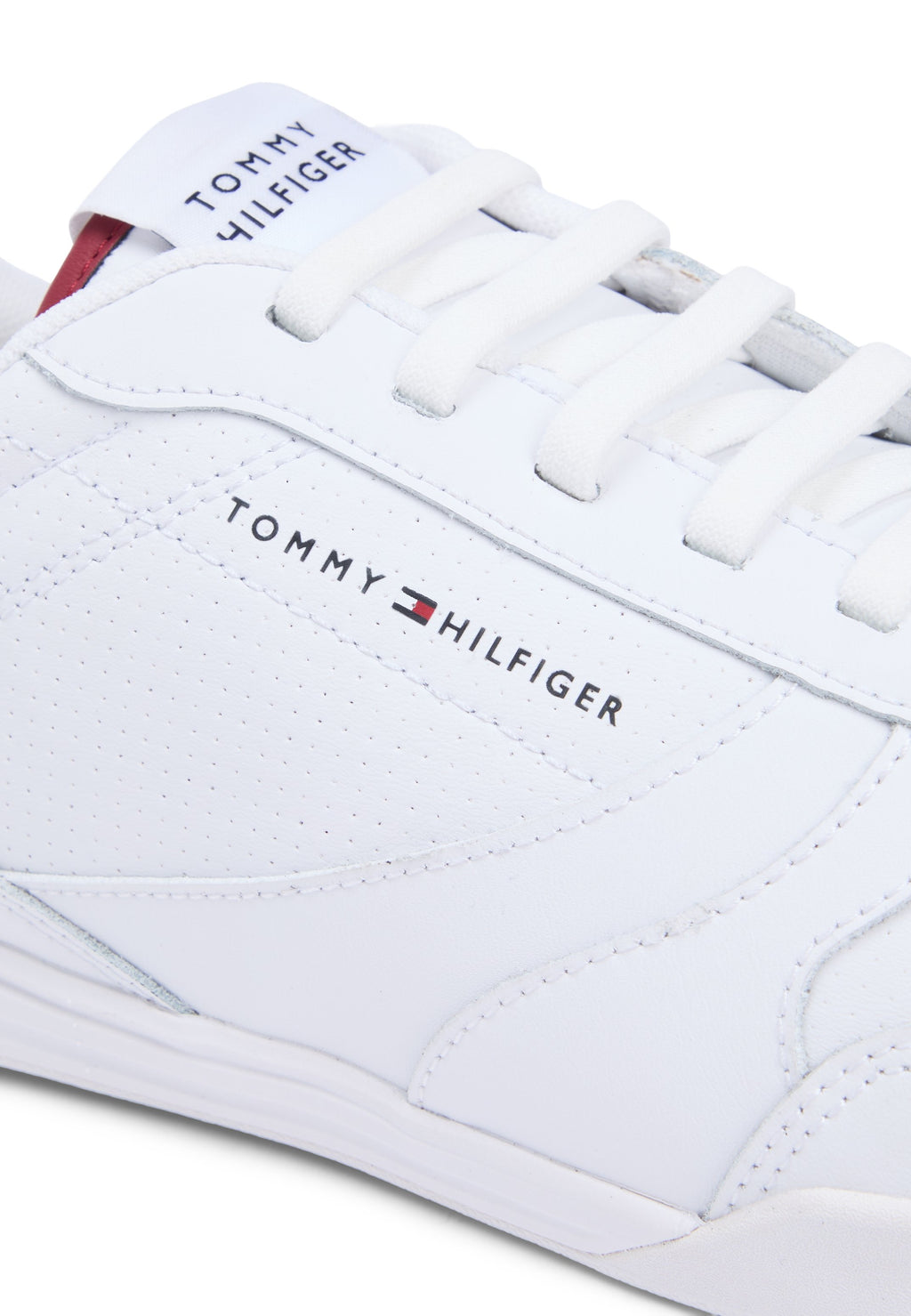 CONTRAST HEEL TRAINERS WITH LEATHER - Trainers - white