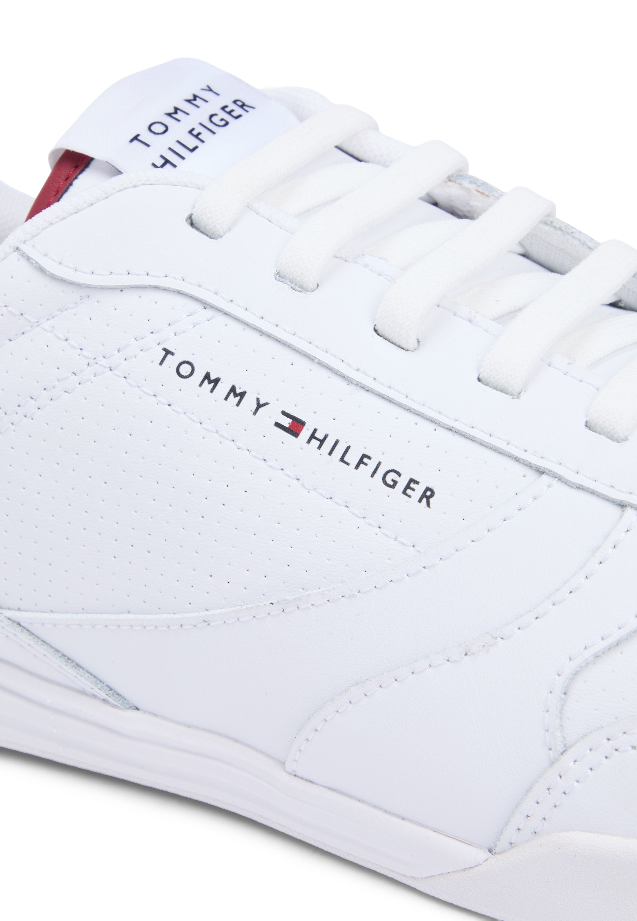 CONTRAST HEEL TRAINERS WITH LEATHER - Trainers - white